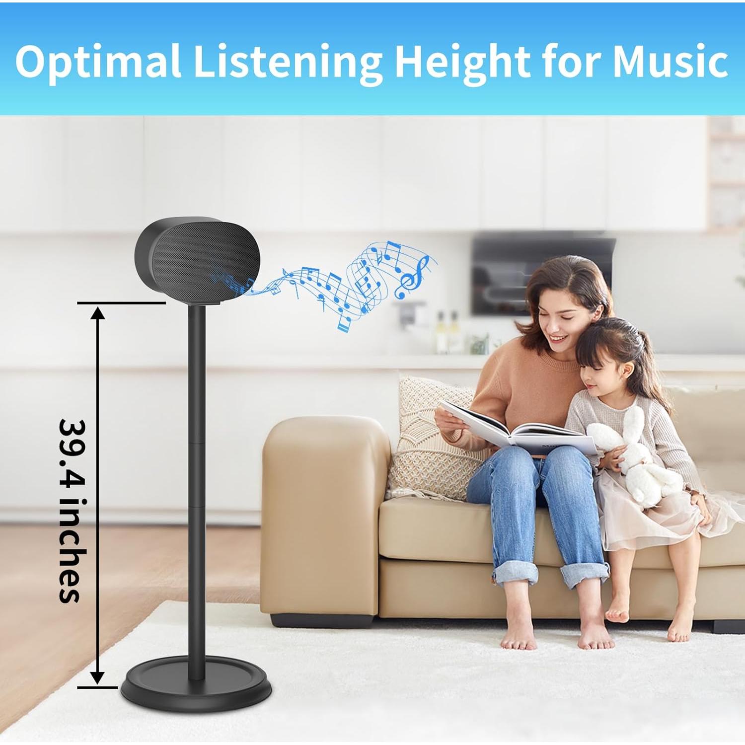 Soporte de Altavoz Chunxiao para Sonos Era 300 Negro 100 cm