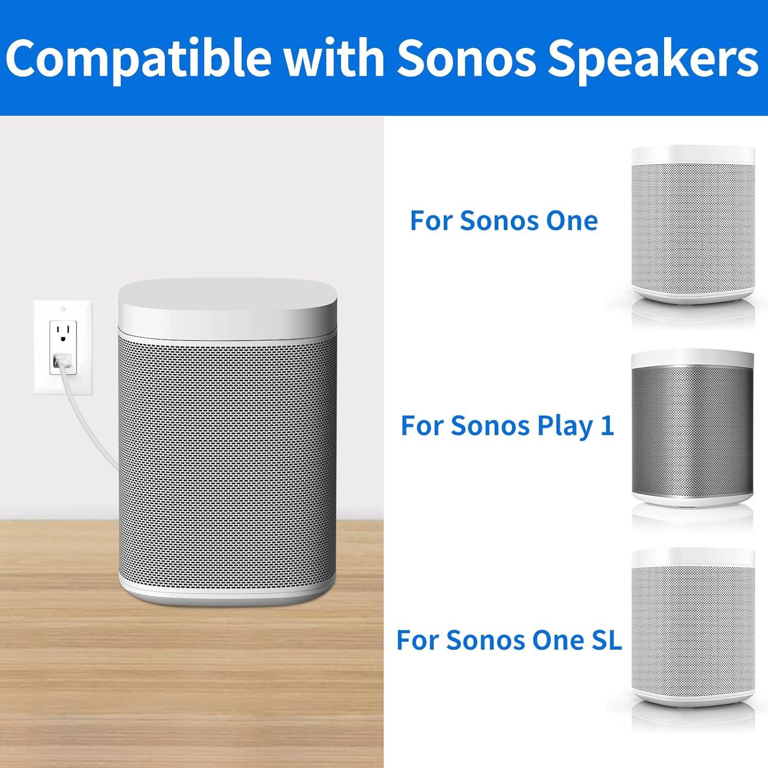 Cable de Alimentación Reemplazo 35CM para Sonos One/One SL/Play 1 - Blanco