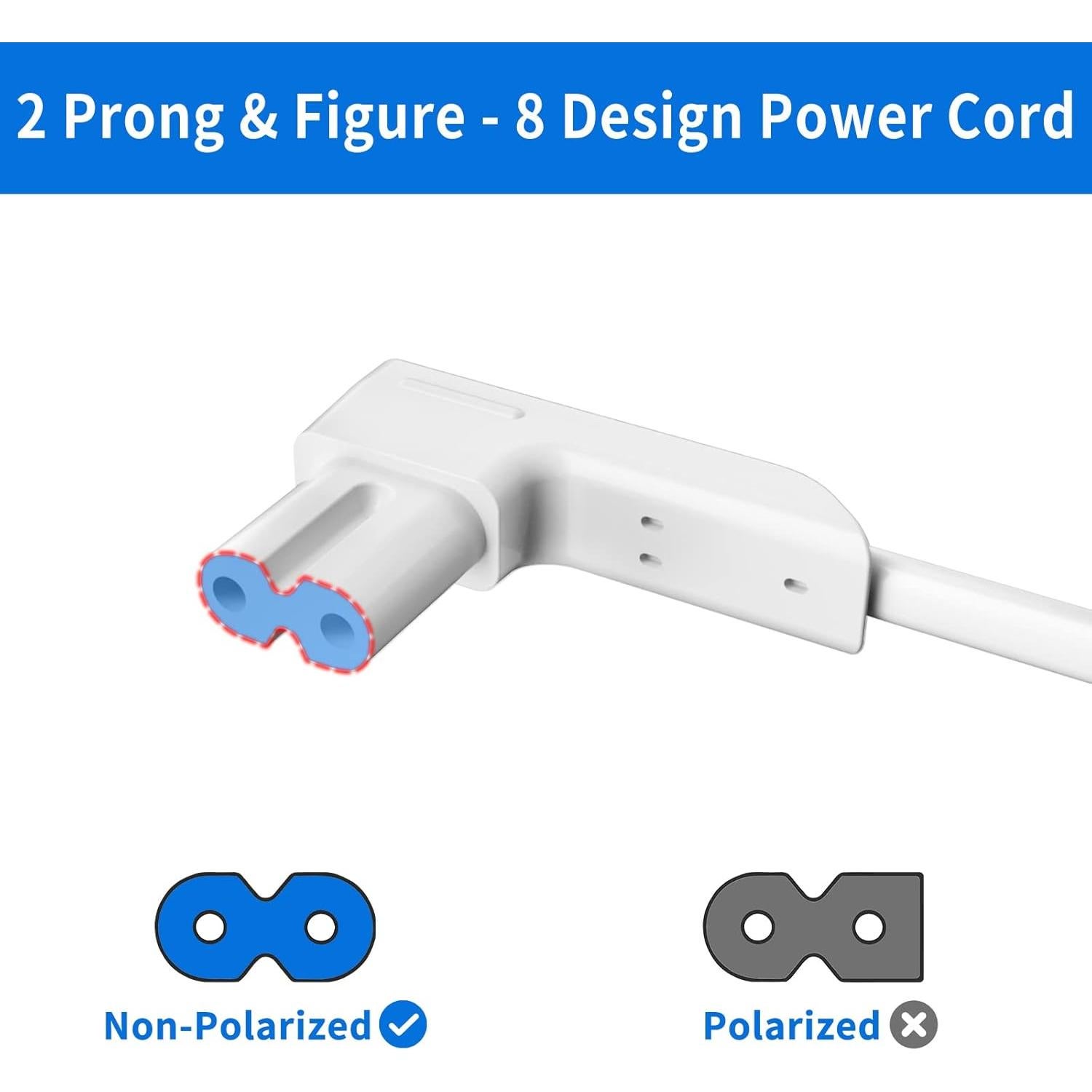 Cable de Alimentación Reemplazo 35CM para Sonos One/One SL/Play 1 - Blanco