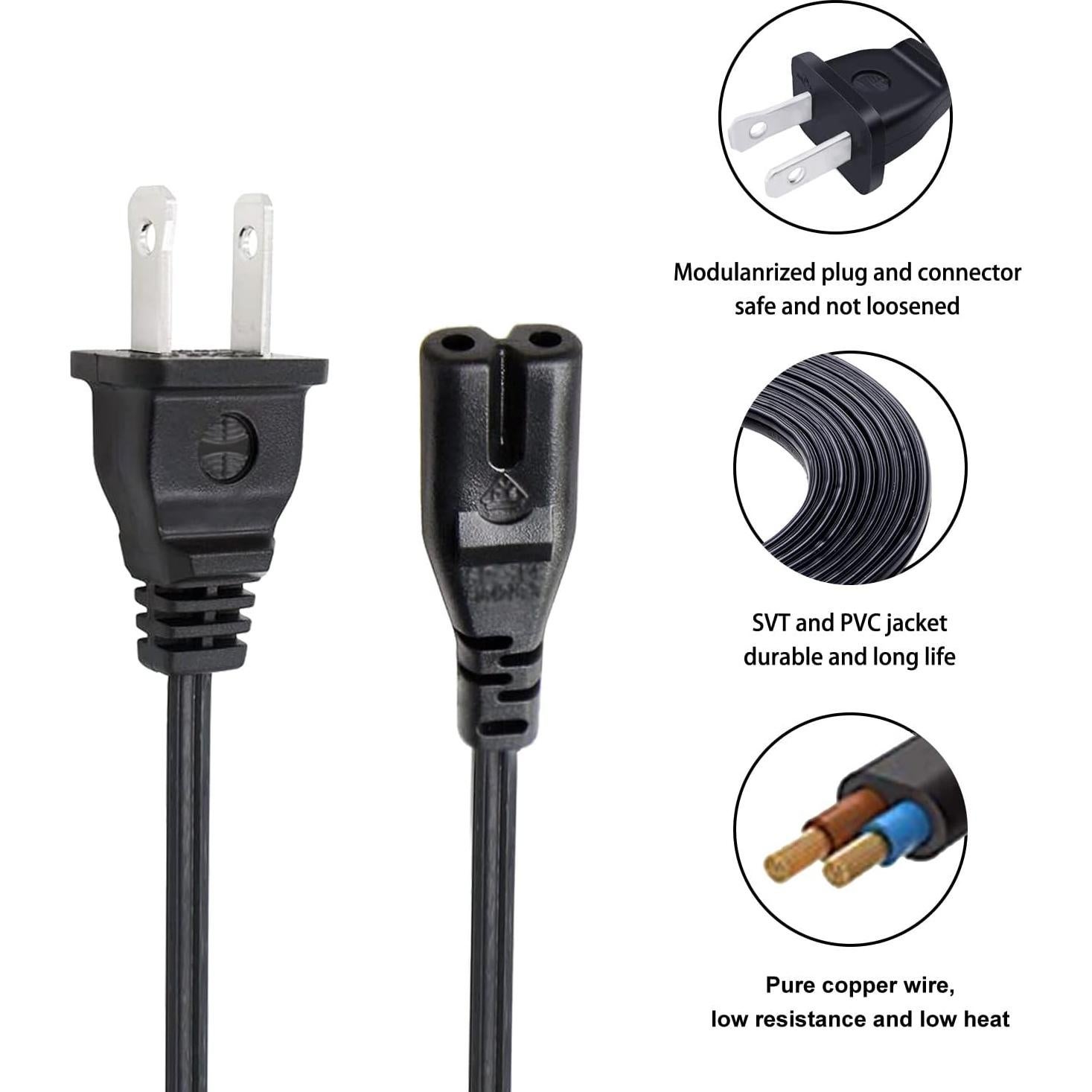 Cable de Alimentación 2 Clavijas 2.44m Saireed para Sonos