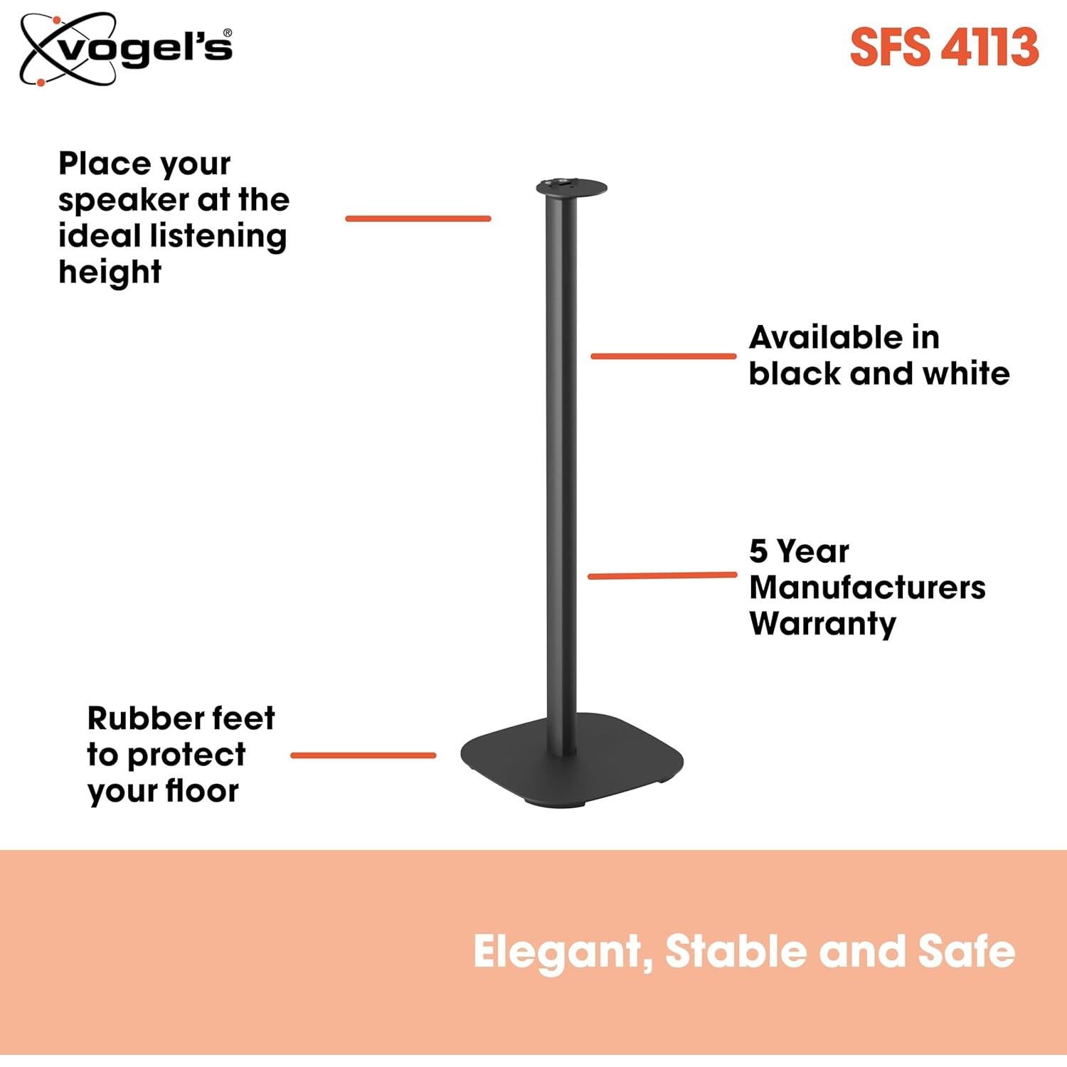 Soporte de Piso Vogel's SFS 4113 para Altavoces Sonos ERA 100, 82 cm, Negro