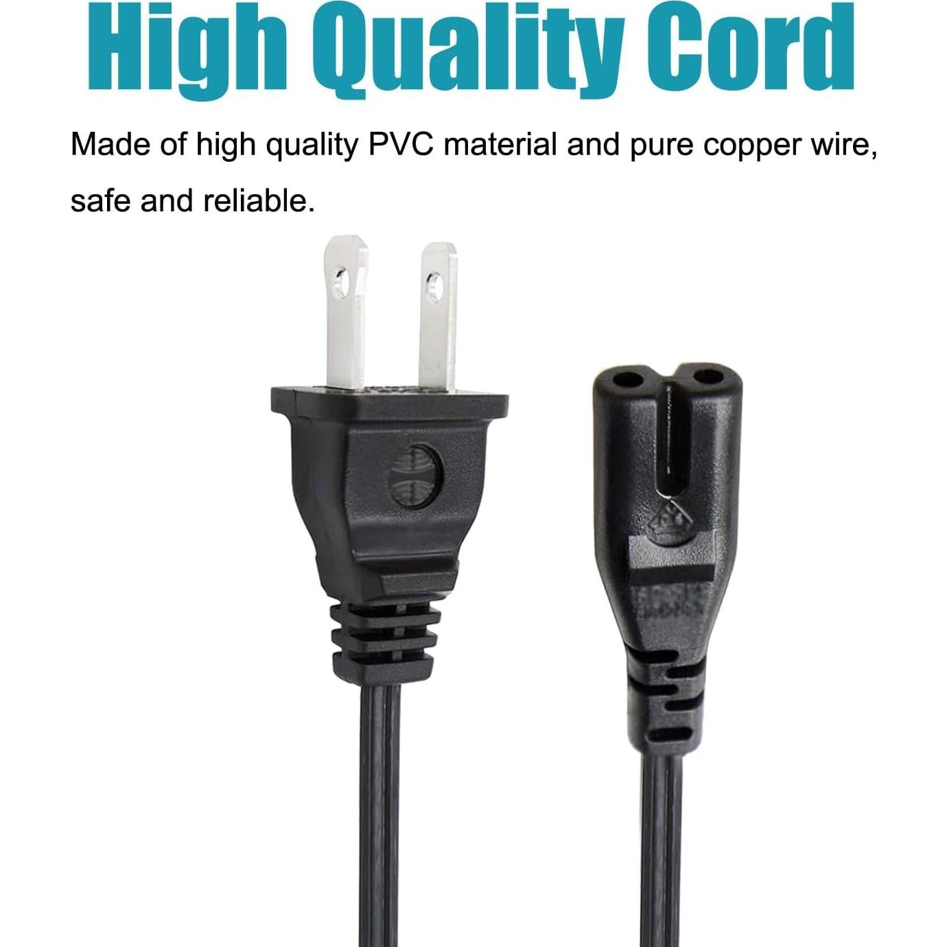 Cable de Alimentación AC 2.4m Saireed para Sonos One SL, Gen 2, Beam