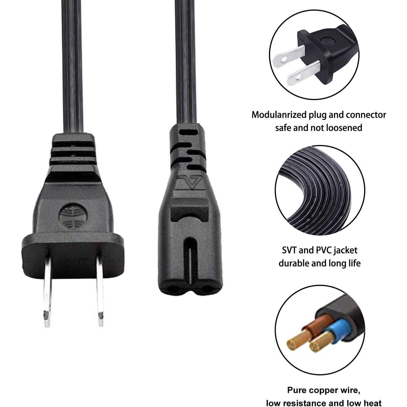 Cable de Alimentación AC 2.4m Saireed para Sonos One SL, Gen 2, Beam