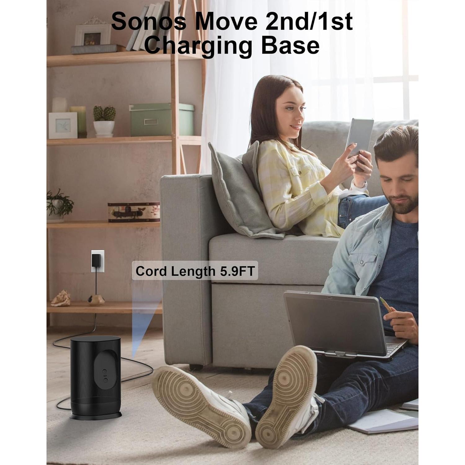 Base de Carga 45W para Altavoz Bluetooth Sonos Move 2/1