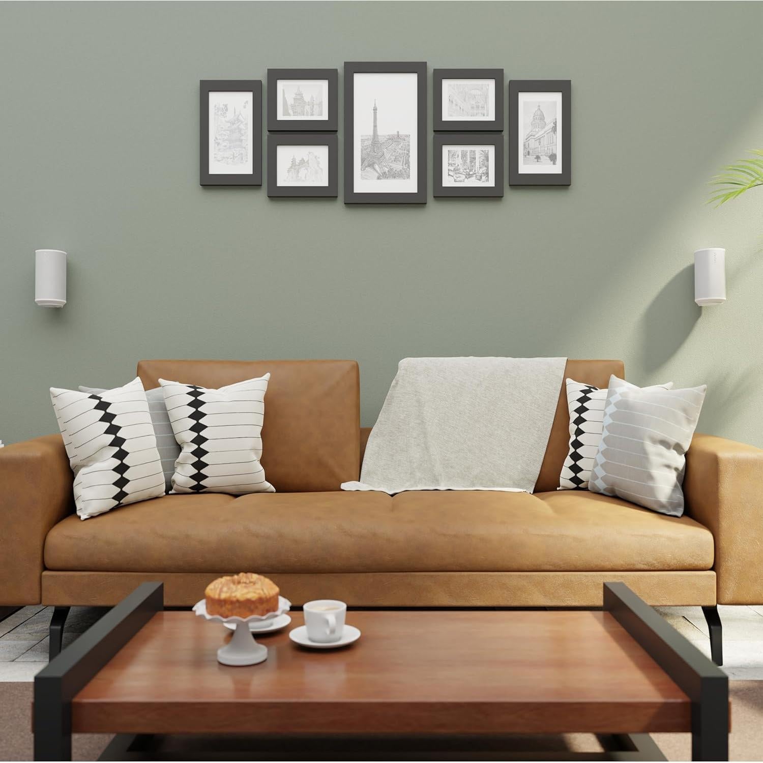 Soporte de pared fijo Sanus para altavoces Sonos Era 100 - Blanco