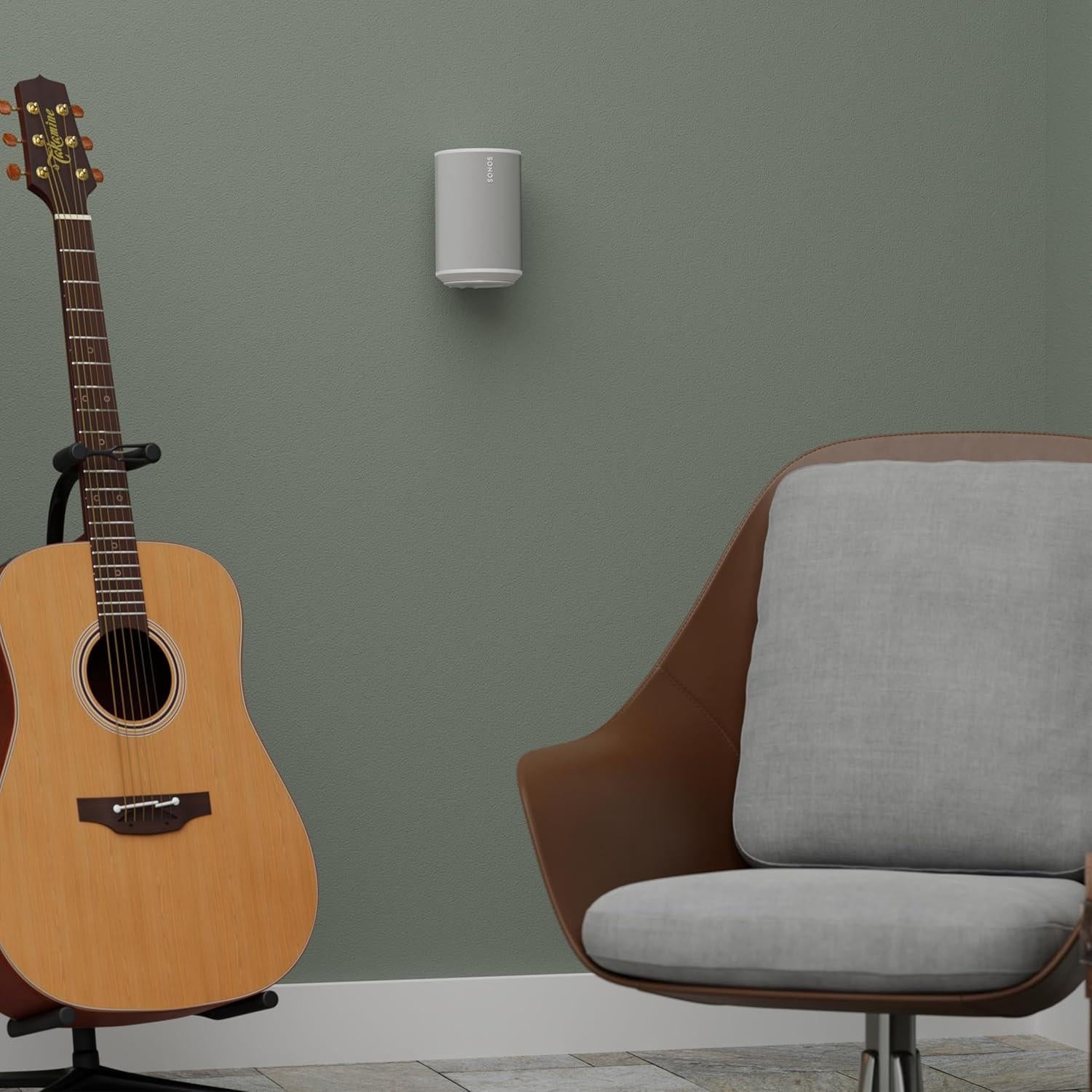 Soporte de pared fijo Sanus para altavoces Sonos Era 100 - Blanco