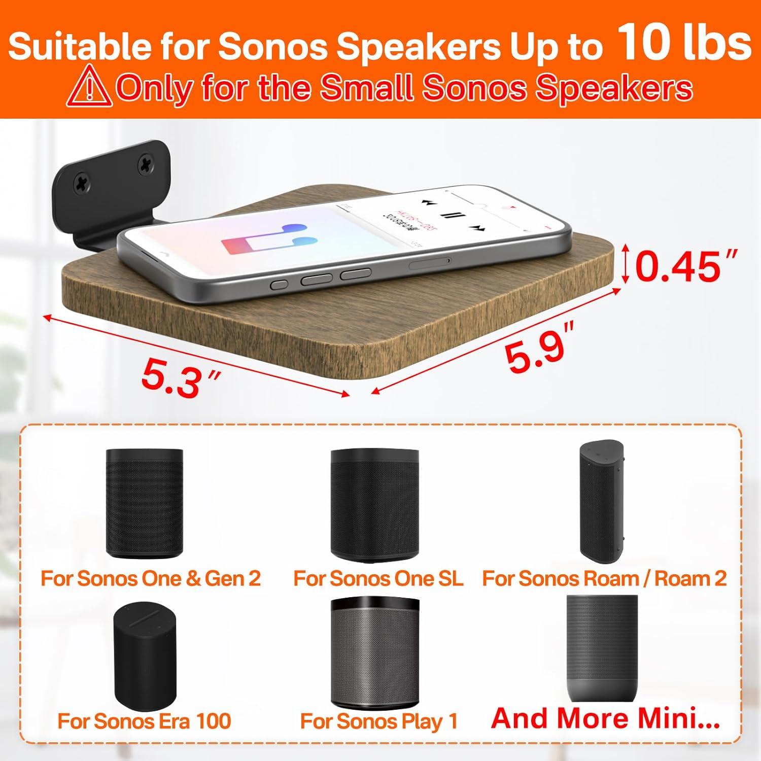 Soportes de Pared Ajustables Aiweiwa para Altavoces Sonos