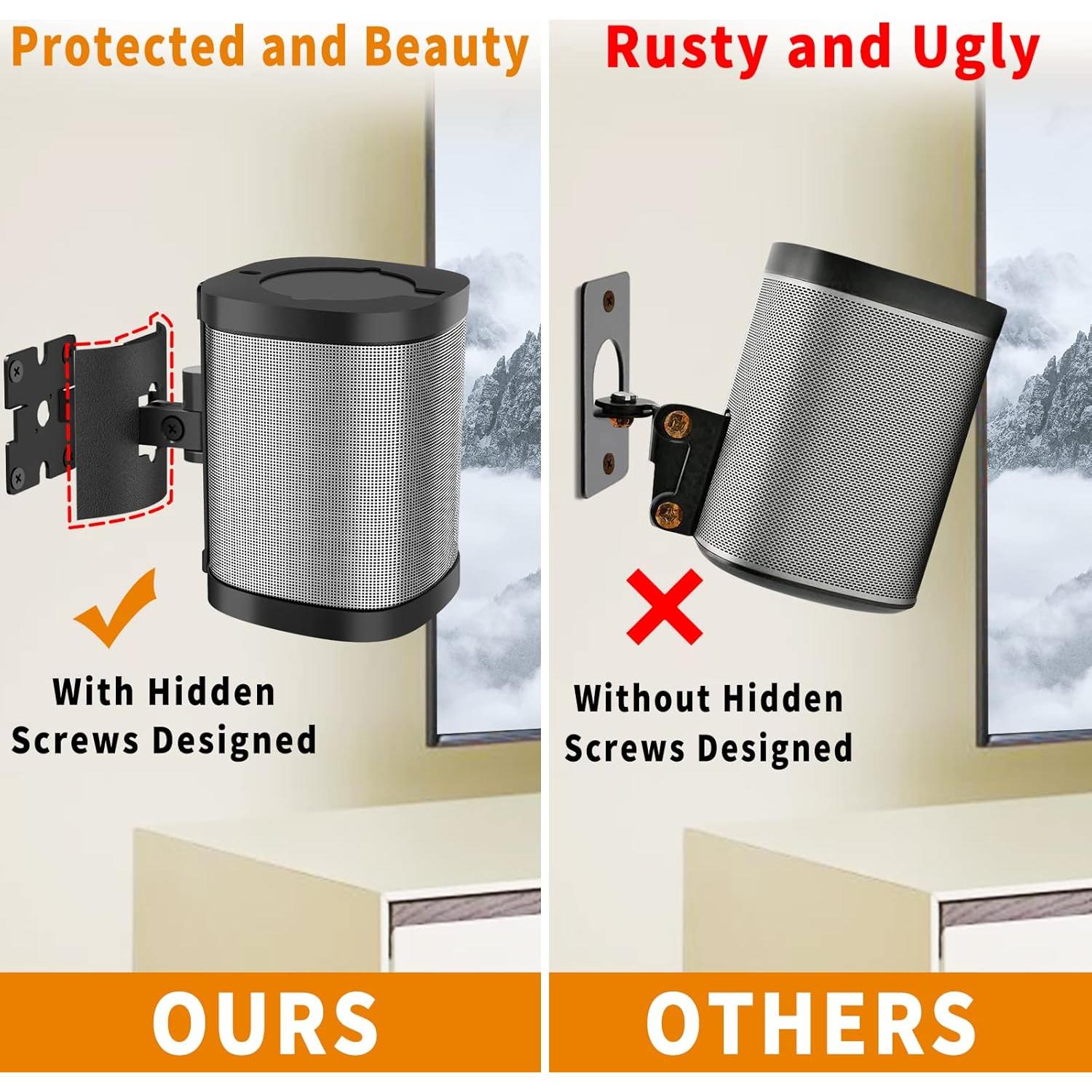 Soporte de Montaje Pared y Techo Sonos One SL Play 1 Negro