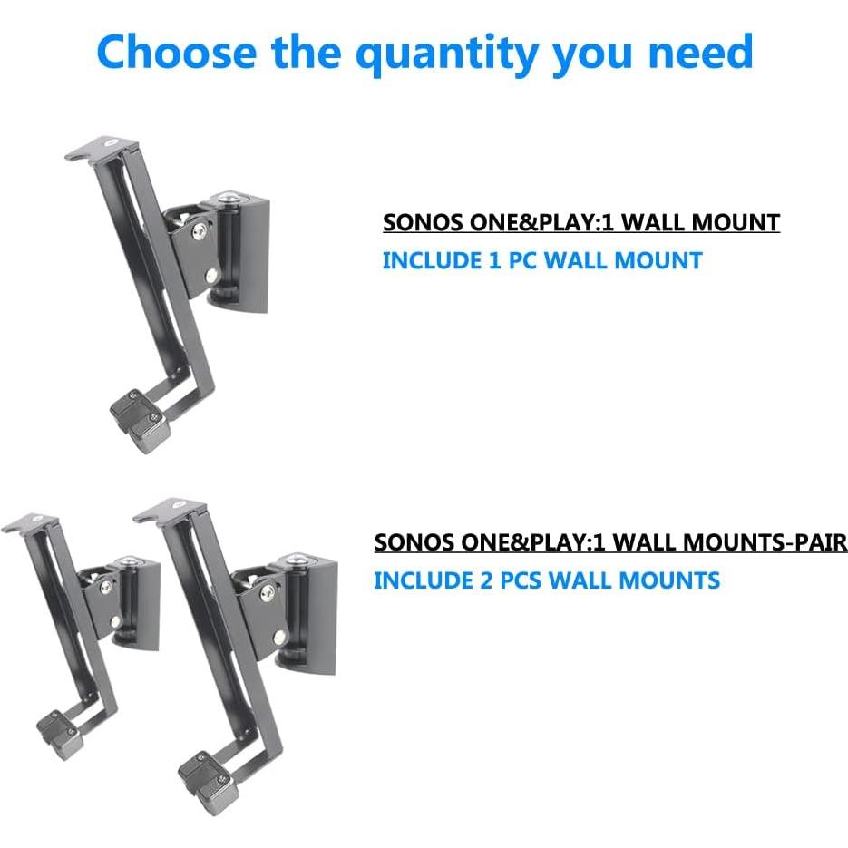 Soportes de Montaje en Pared EMATECH para SONOS ONE - Juego de 2