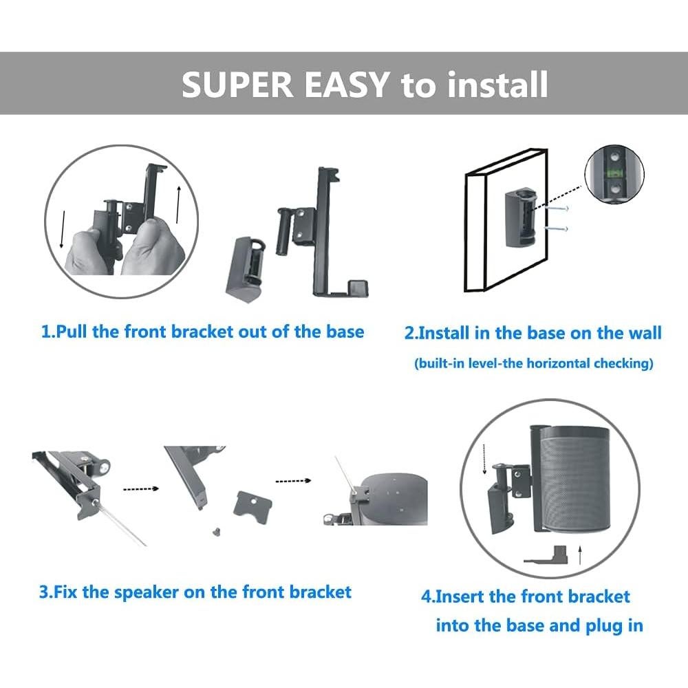 Soportes de Montaje en Pared EMATECH para SONOS ONE - Juego de 2