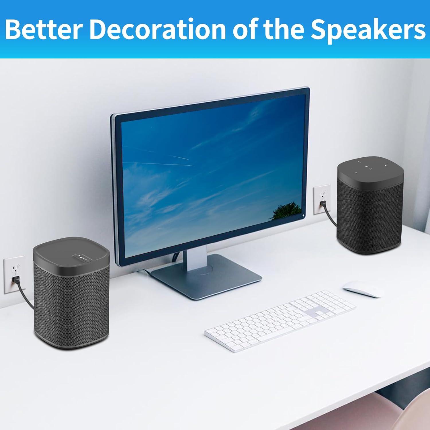 Cable de Alimentación 35cm Yibracki para Sonos One y Play-1 - Negro