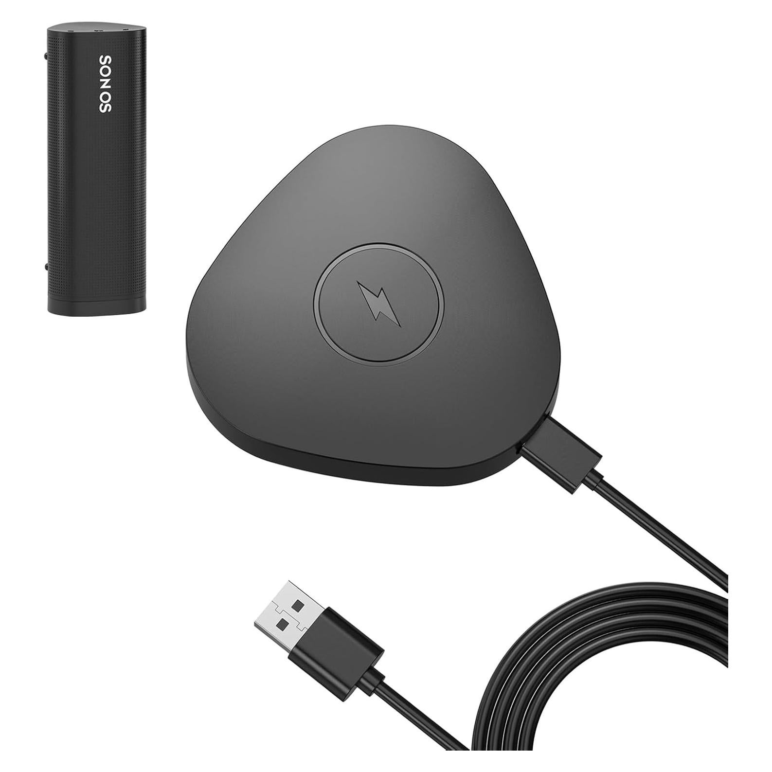Cargador Inalámbrico Magnético ROUNKIN para Sonos Roam SL - Negro