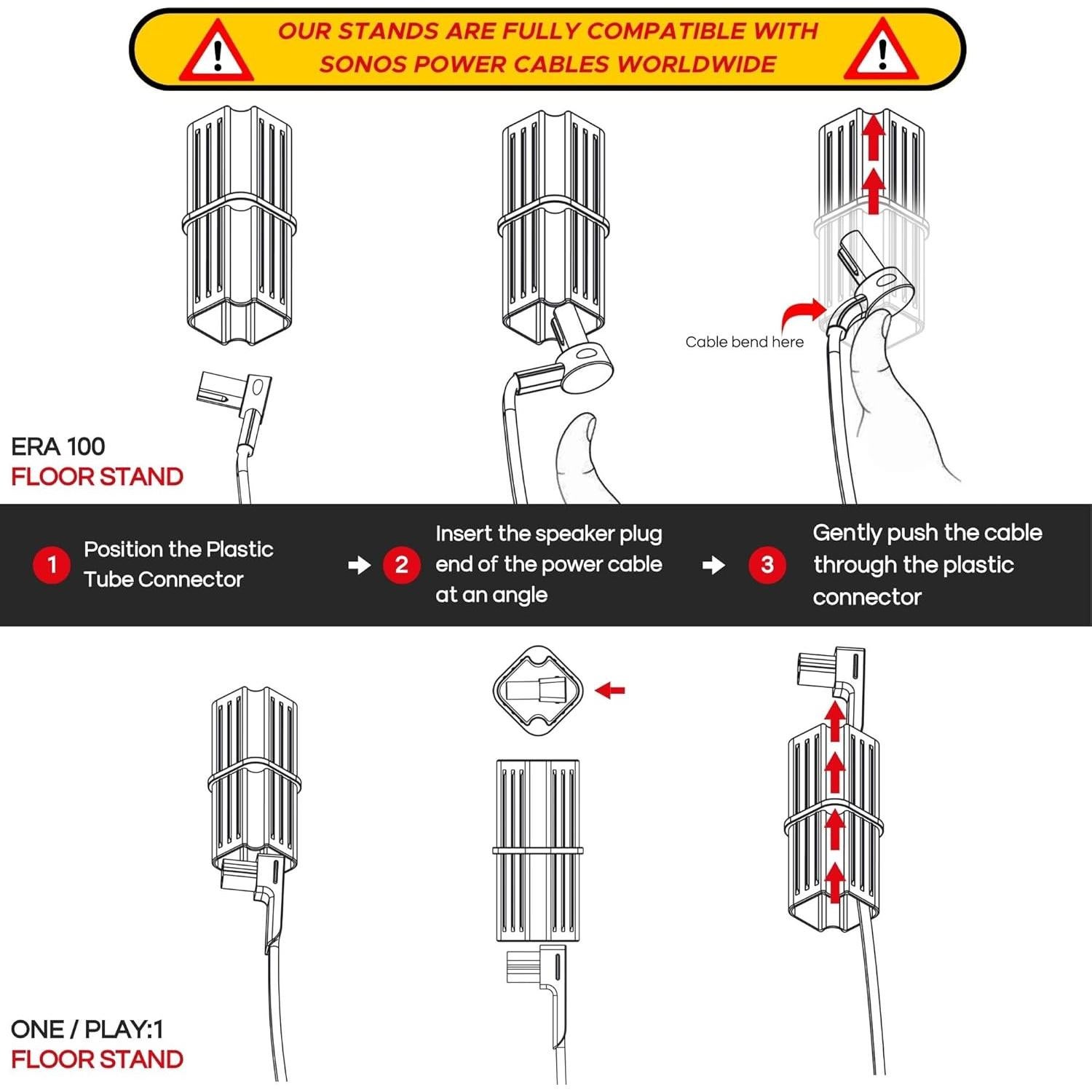 Soporte de Piso Soundbass ERA100 Doble para Altavoces Sonos