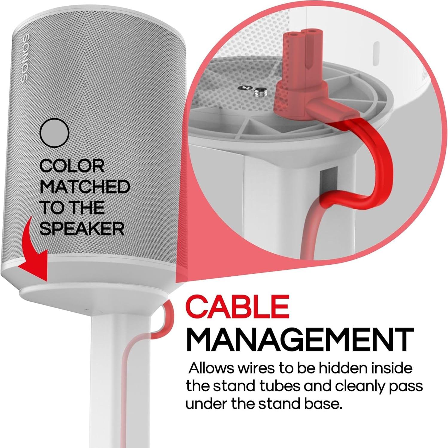 Soporte de Piso Soundbass ERA100 Doble para Altavoces Sonos