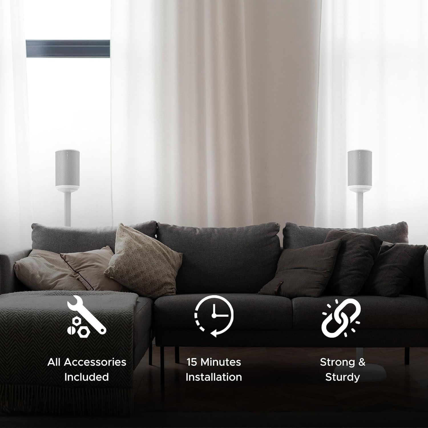 Soporte de Piso Soundbass ERA100 Doble para Altavoces Sonos