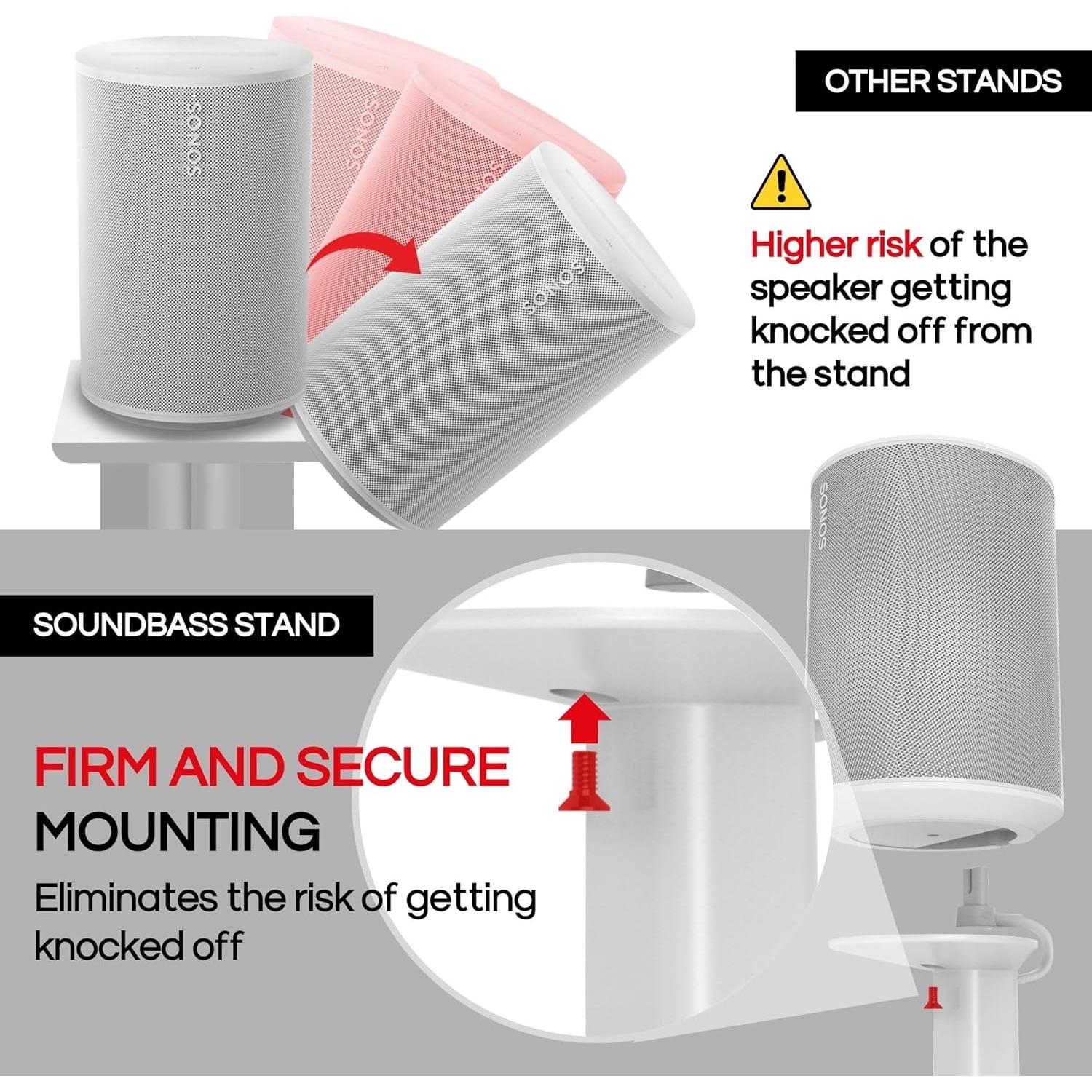 Soporte de Piso Soundbass ERA100 Doble para Altavoces Sonos