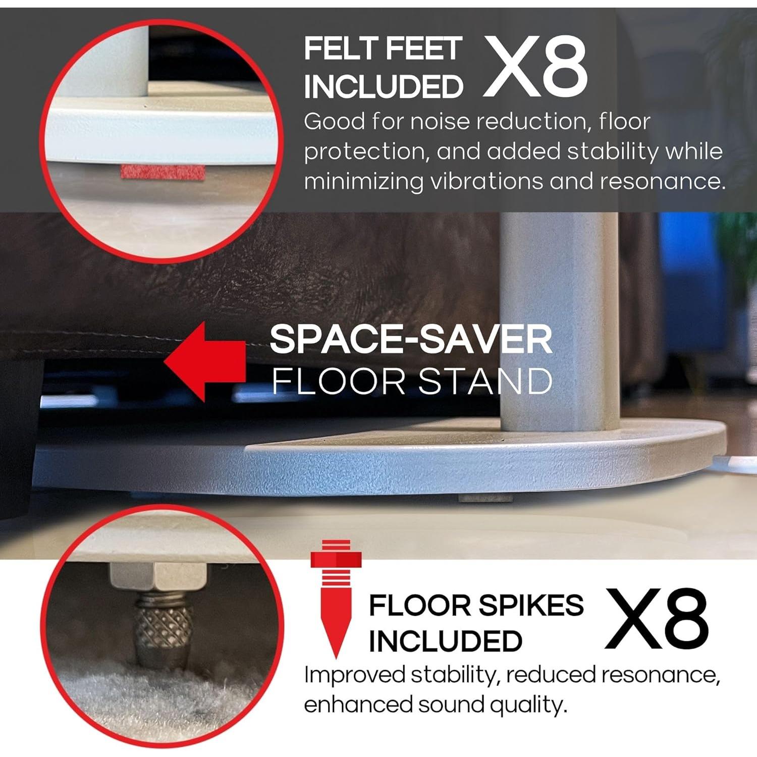 Soporte de Piso Soundbass ERA100 Doble para Altavoces Sonos