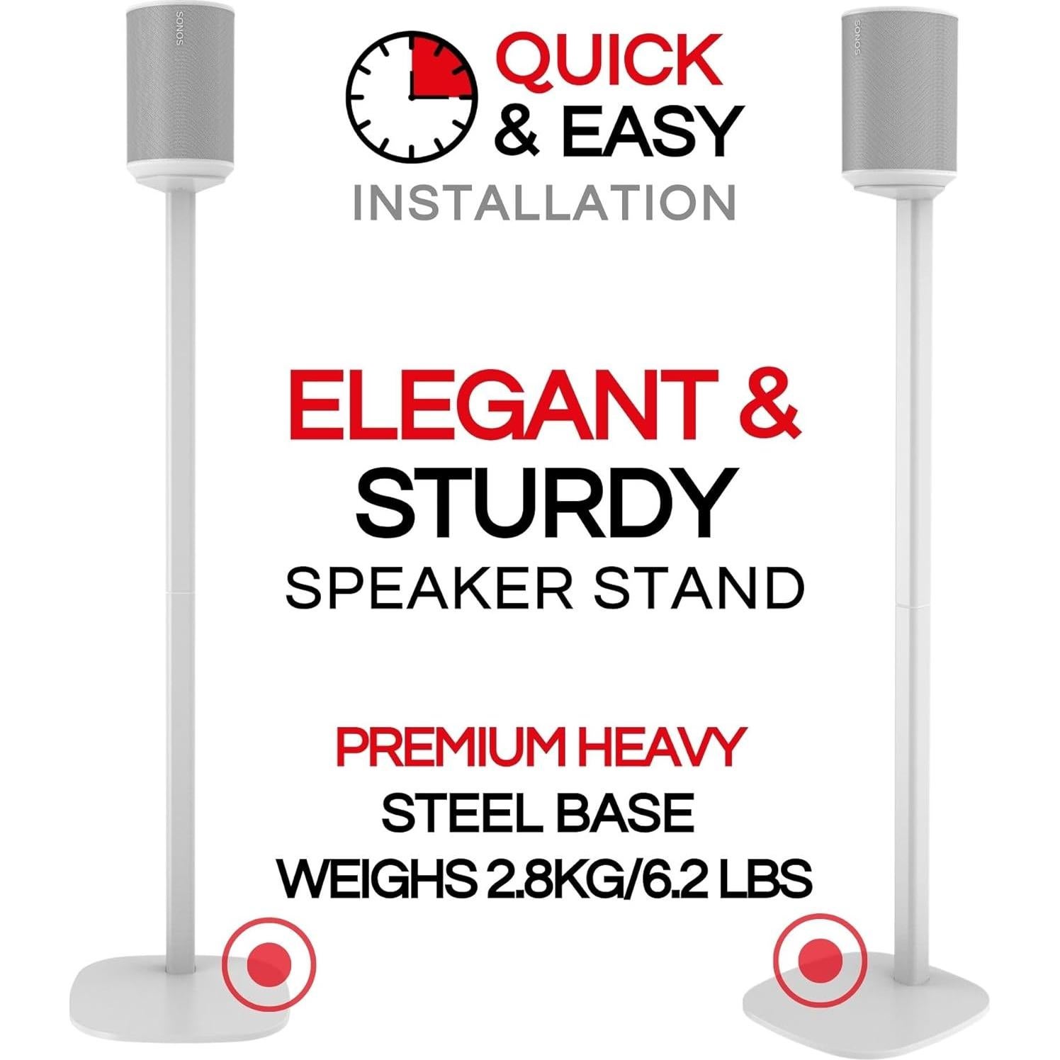 Soporte de Piso Soundbass ERA100 Doble para Altavoces Sonos