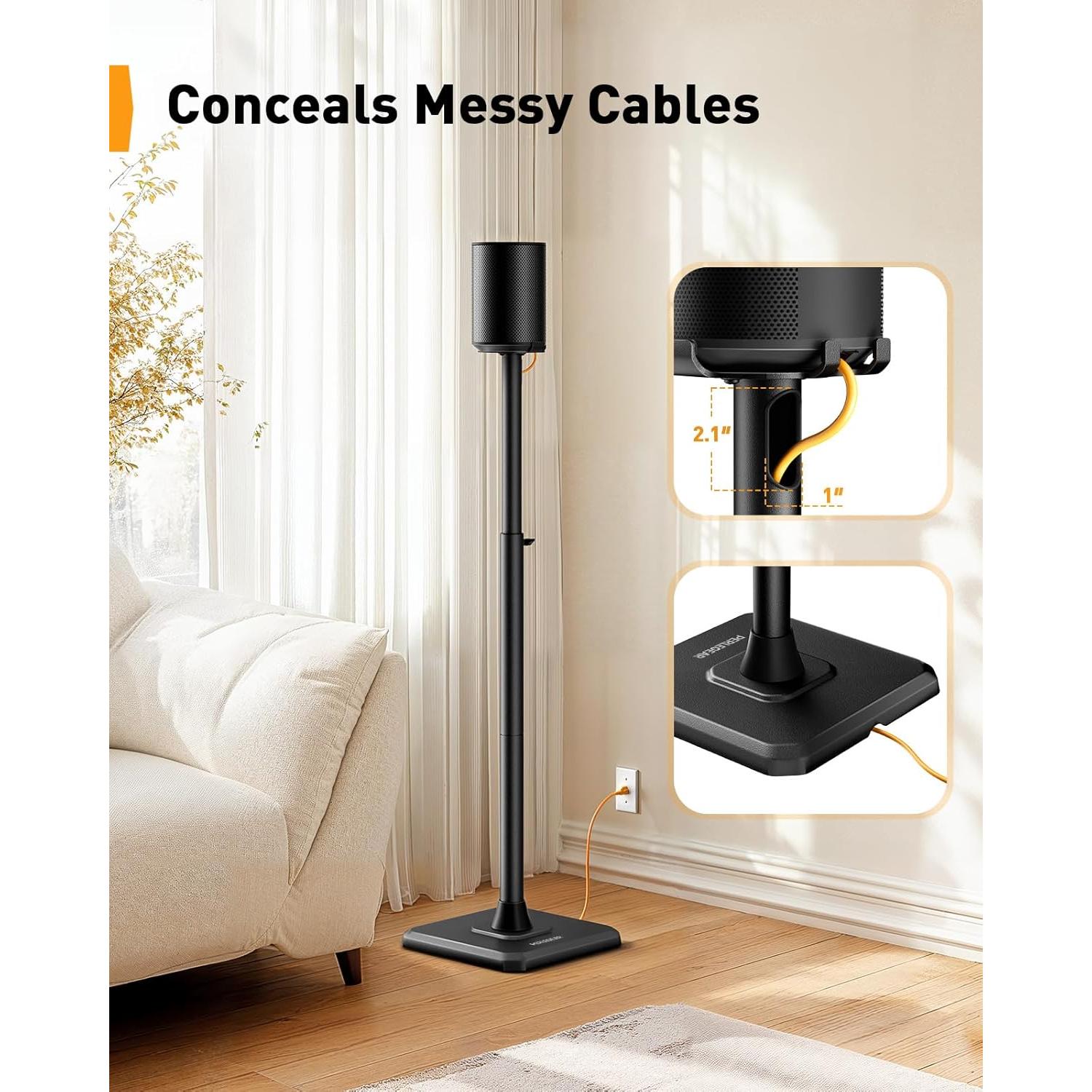 Soporte de Altavoz Perlegear PGSS13 para Sonos Era 100, One, One SL, Play:1 - Ajustable 81.3-109.2 cm