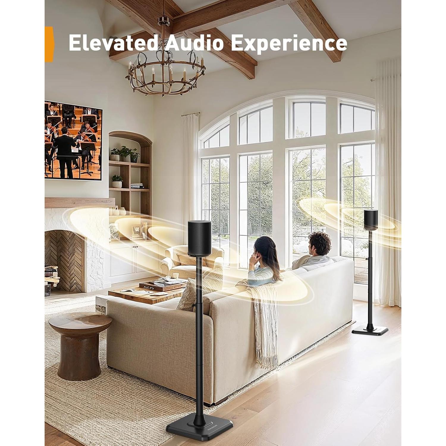 Soporte de Altavoz Perlegear PGSS13 para Sonos Era 100, One, One SL, Play:1 - Ajustable 81.3-109.2 cm