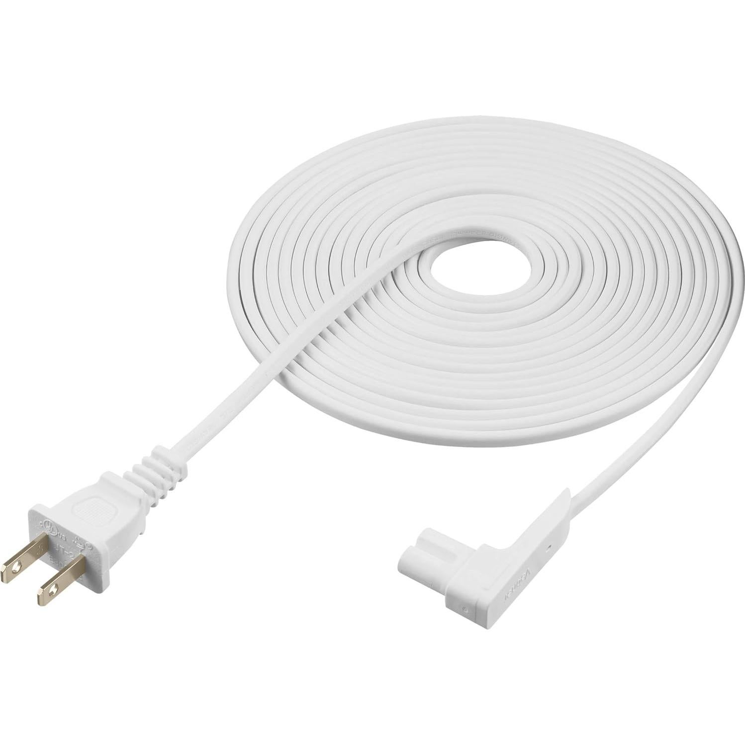Cable de Alimentación Extra Largo Vebner 4.88m 2-Pack Blanco