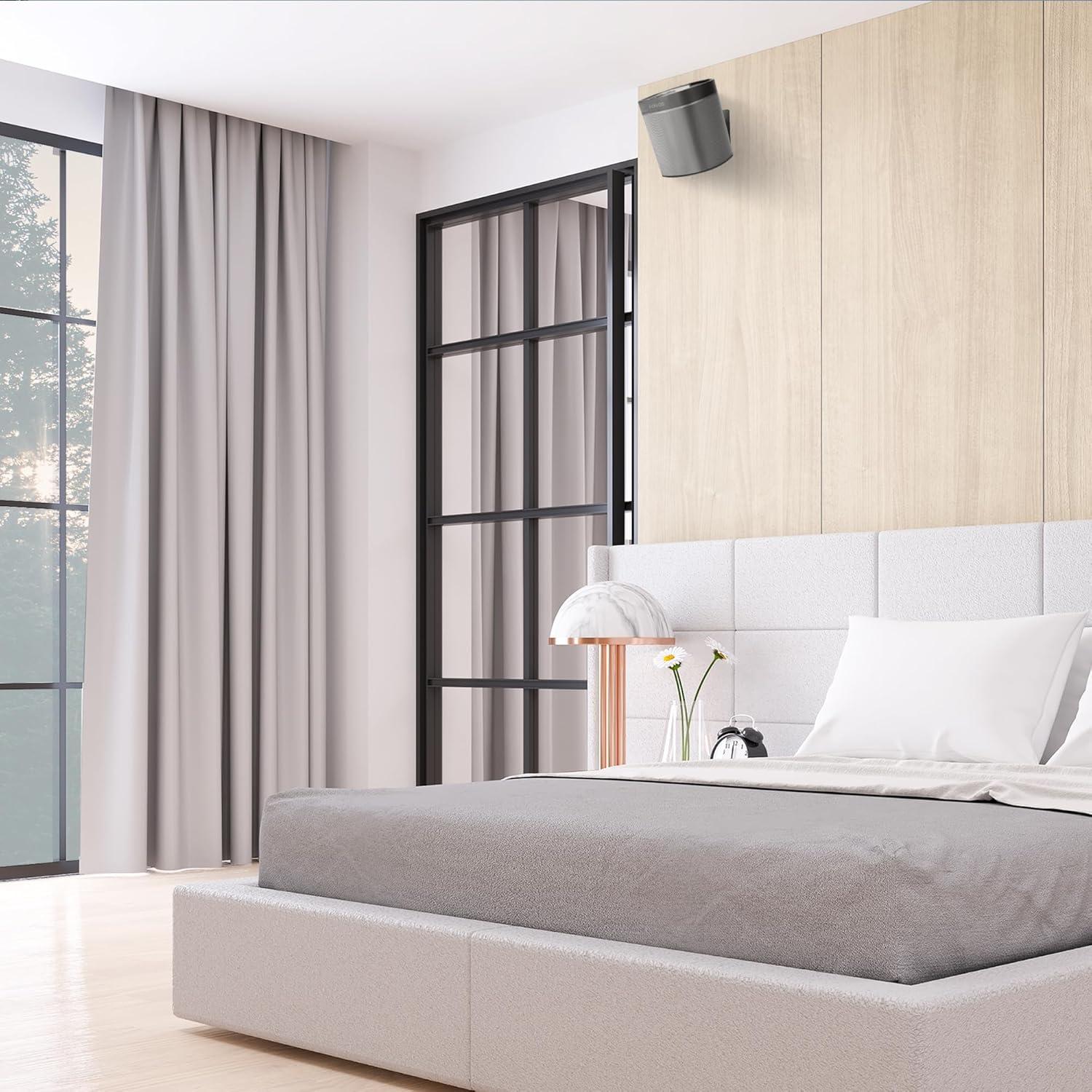 Soporte de Pared Soundbass para Sonos Play:1, Doble, Negro