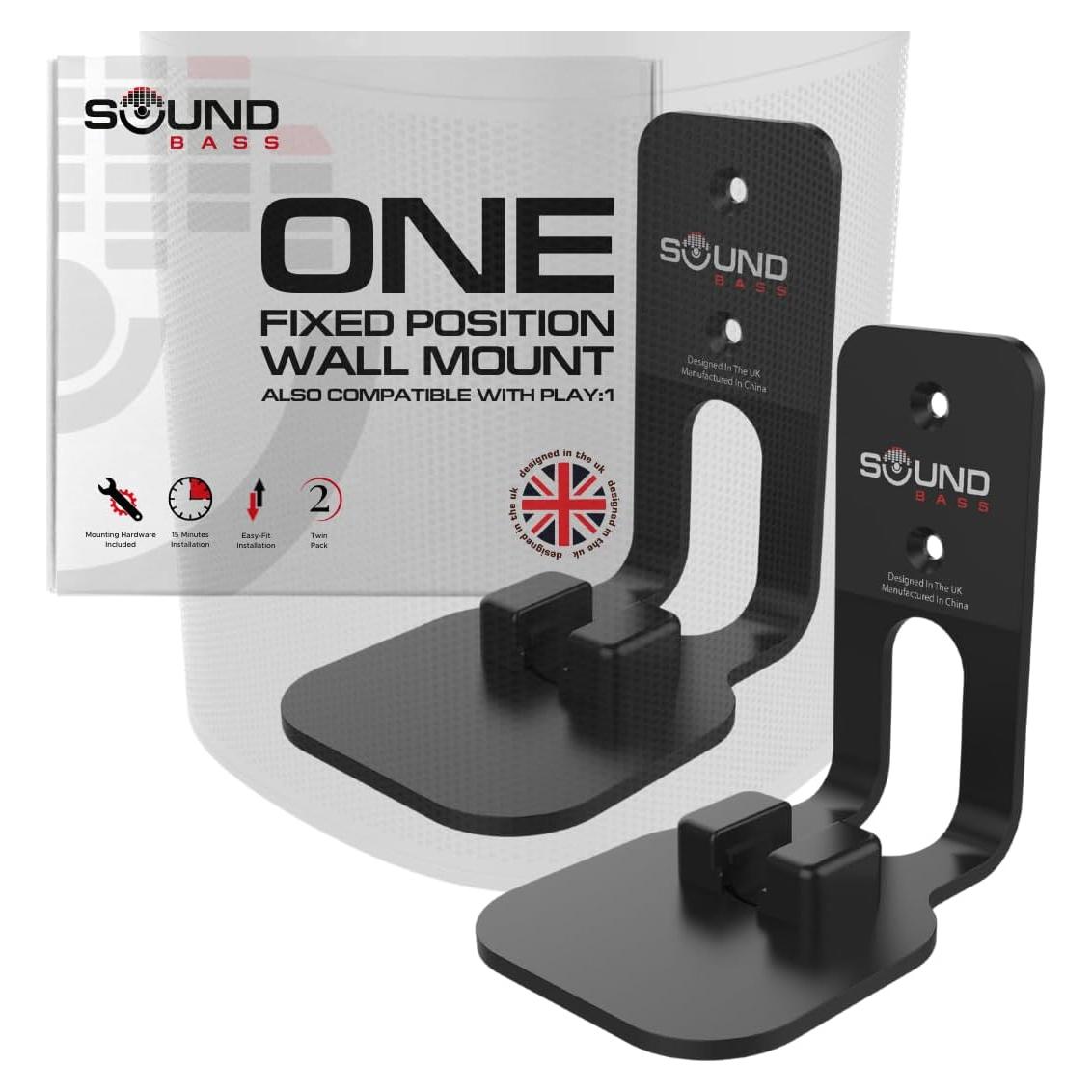 Soporte de Pared Soundbass para Sonos ONE y PLAY1 - Doble