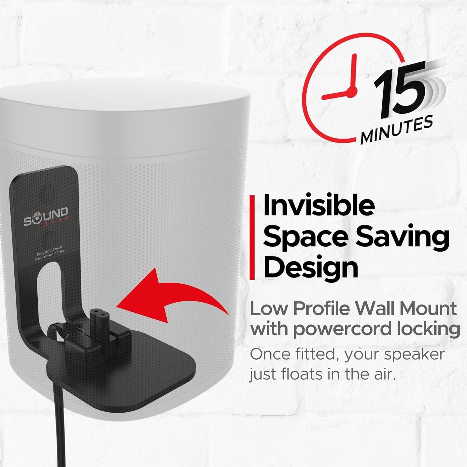 Soporte de Pared Soundbass para Sonos ONE y PLAY1 - Doble