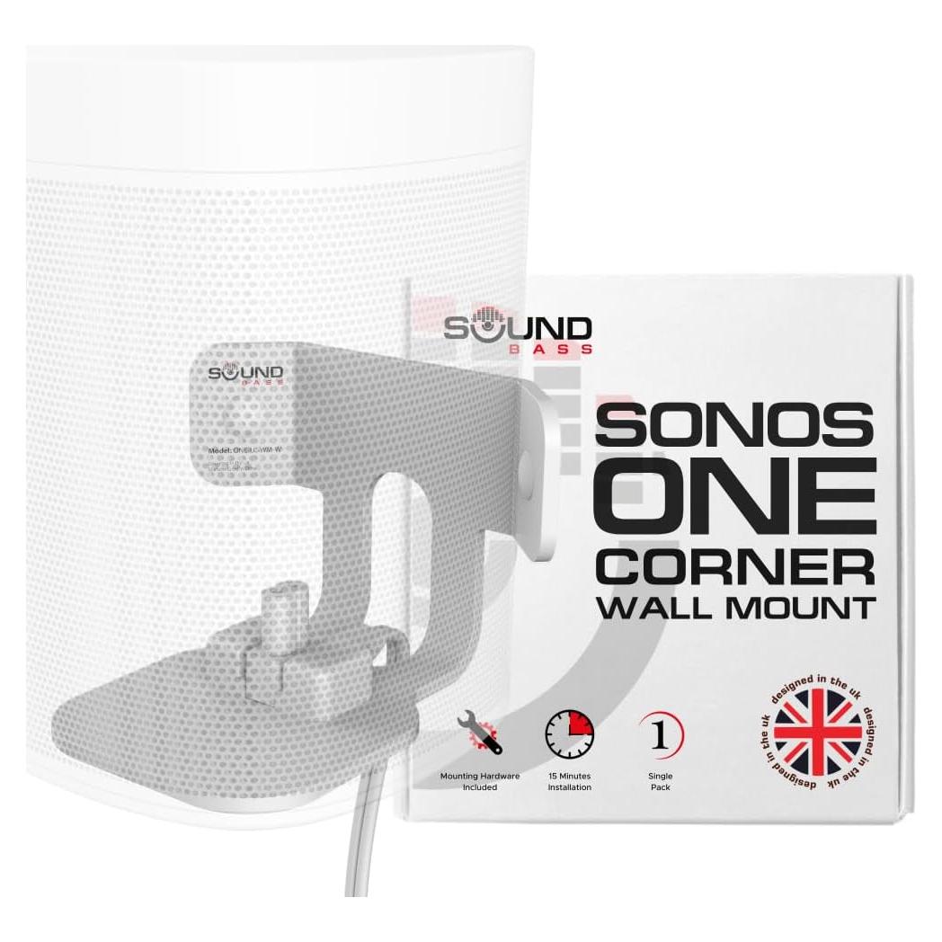 Soporte de Pared Esquina Sound Bass ONE Blanco - 0.5 kg