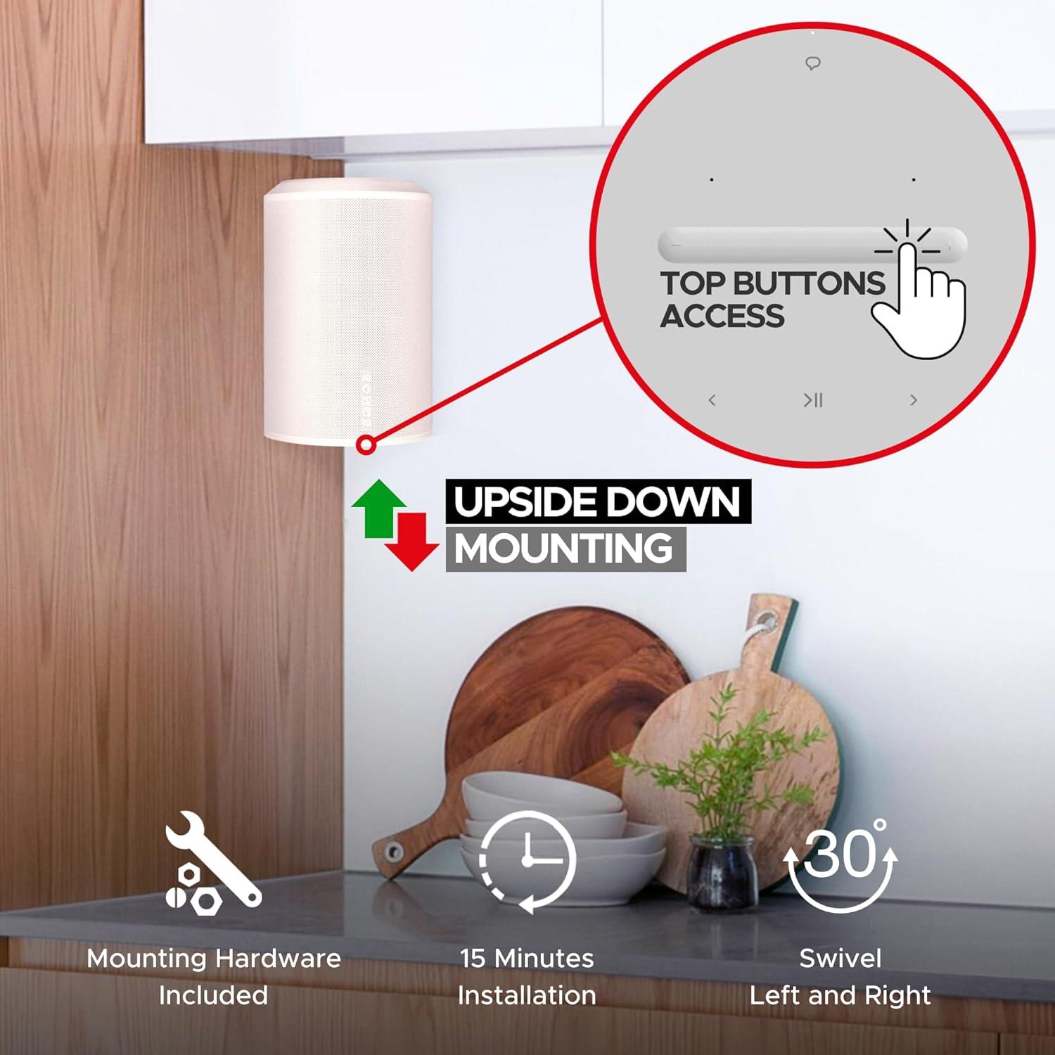 Soporte de Pared Esquina Soundbass para Sonos ERA100 - Blanco