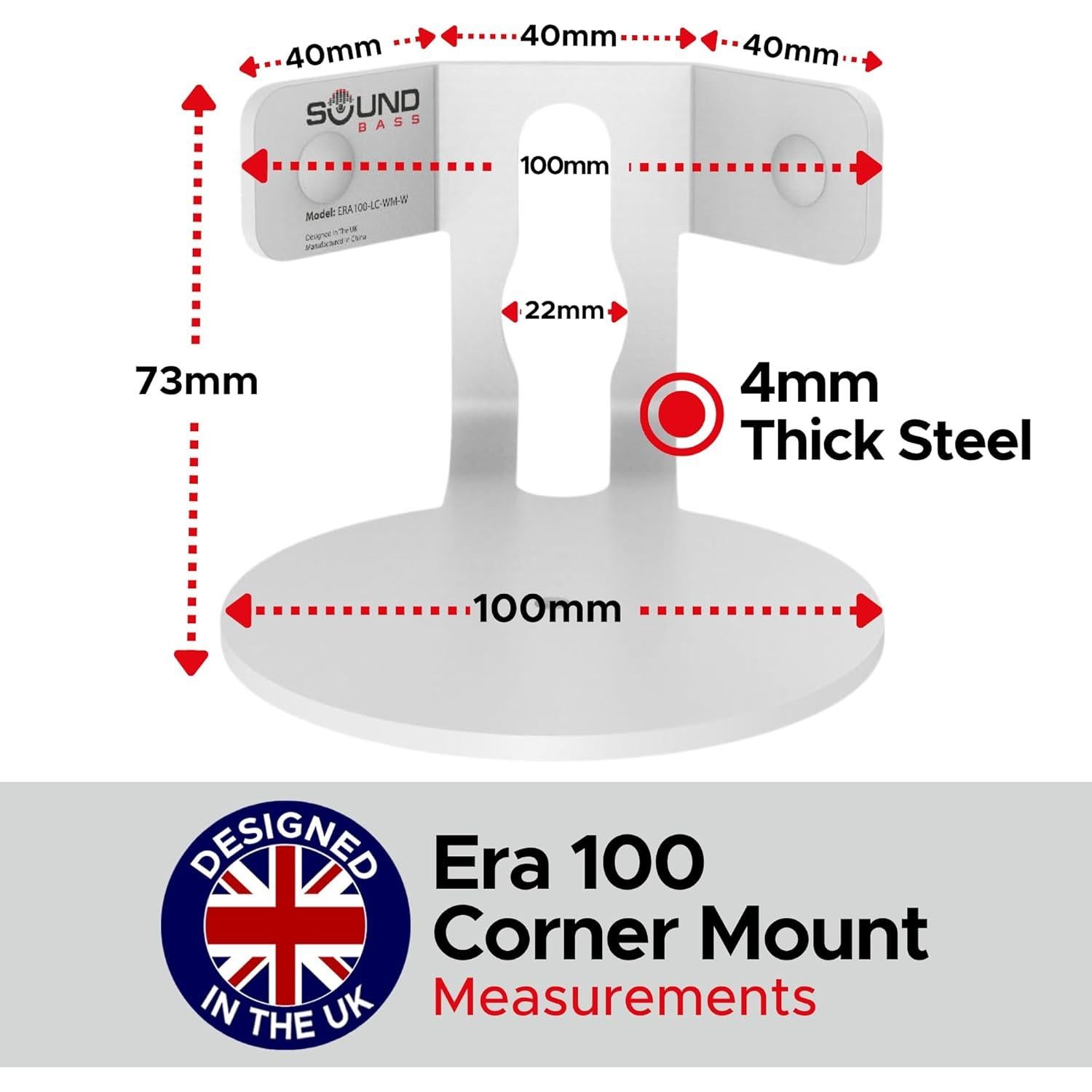 Soporte de Pared Esquina Soundbass para Sonos ERA100 - Blanco