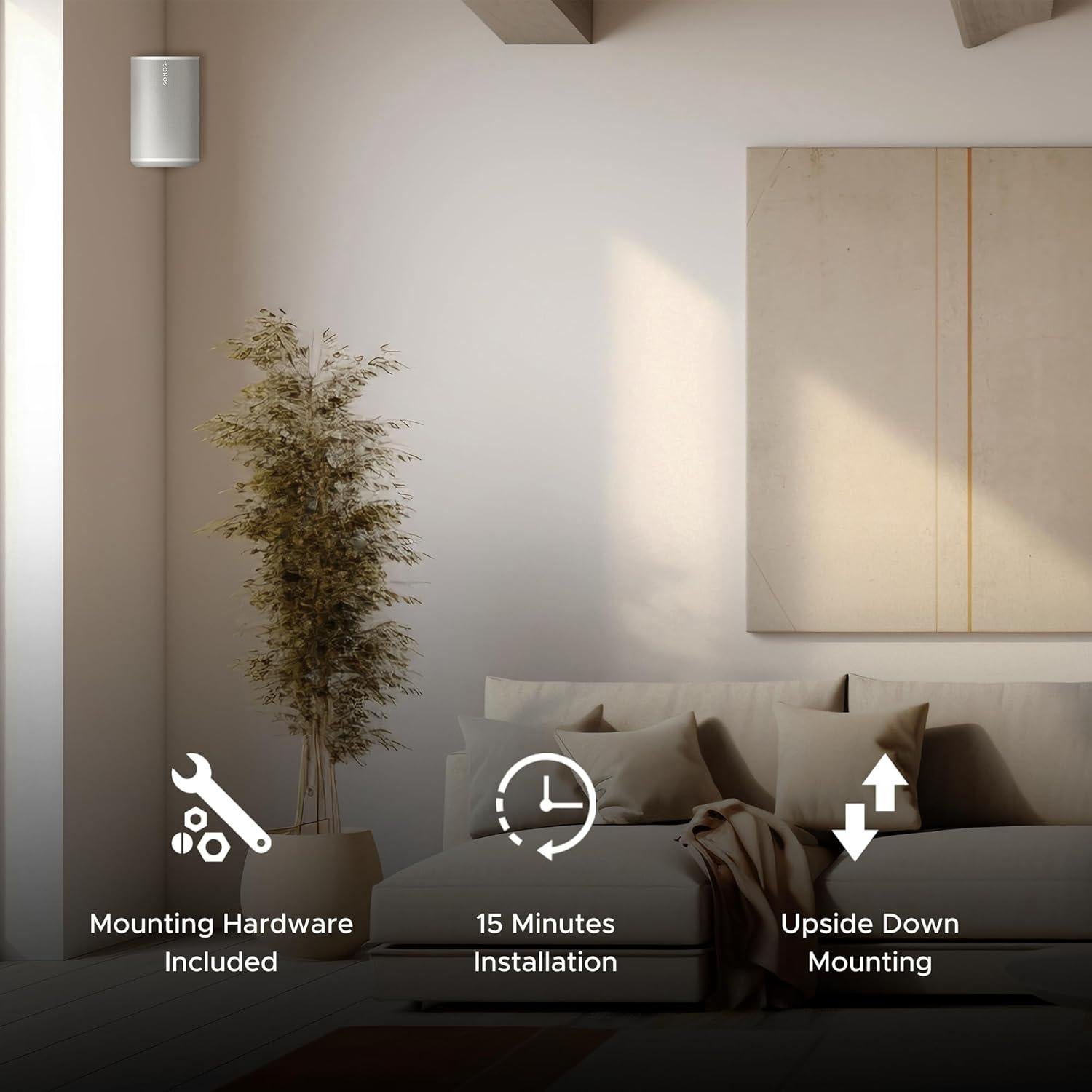 Soporte de Pared Esquina Soundbass para Sonos ERA100 - Blanco