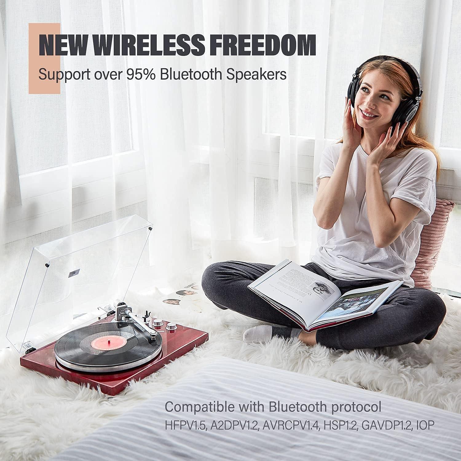 Tocadiscos de Correa 1 BY ONE Bluetooth con USB 33/45 RPM