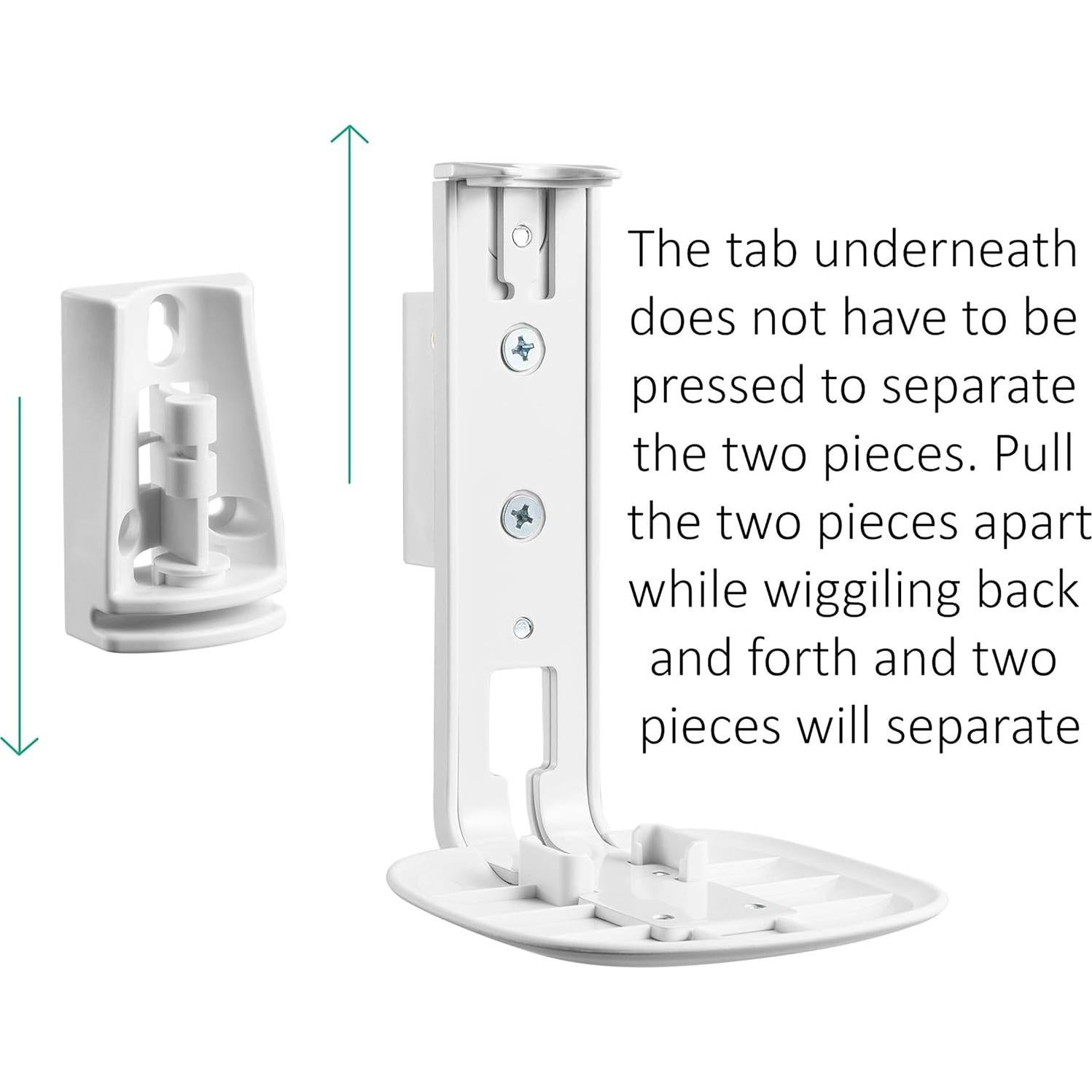 Soporte de Pared Ajustable ynVISION.DESIGN para Sonos ONE y Play:1 - Blanco