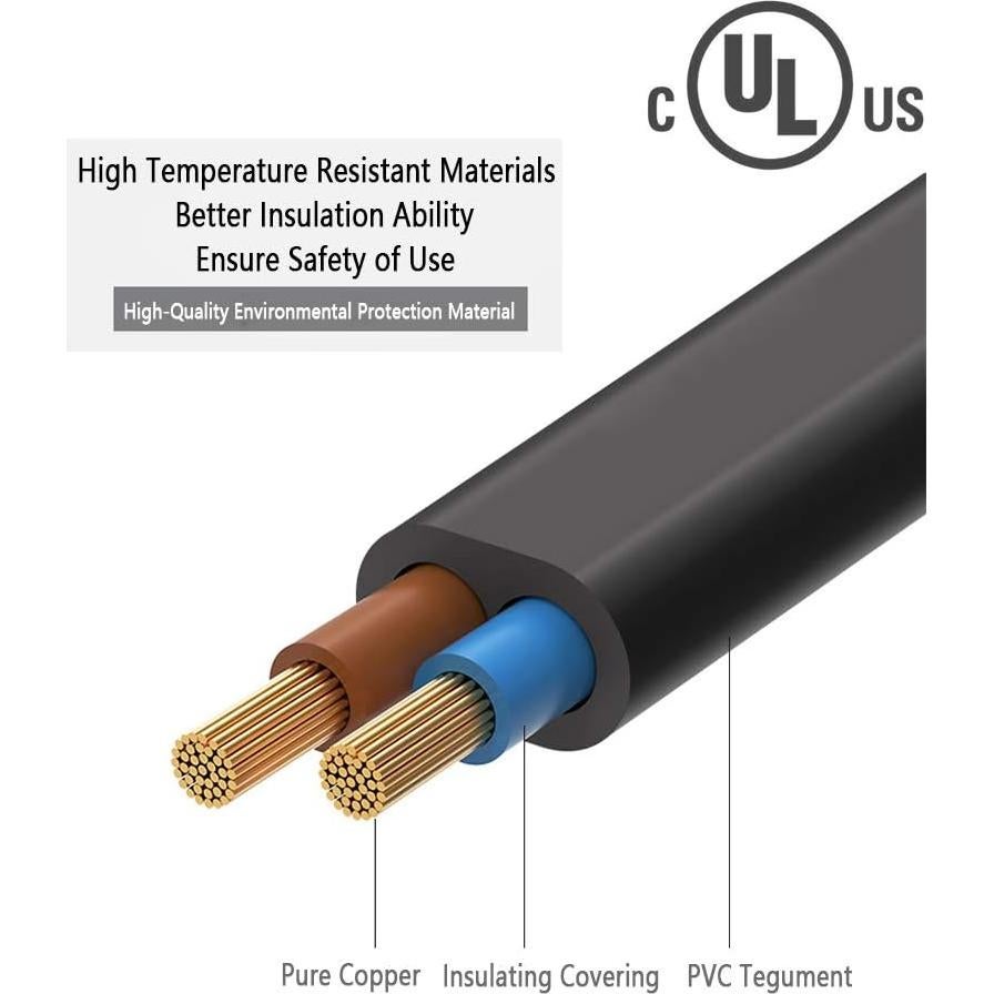 Cable de Alimentación 1.83m ACHOWER para Sonos SUB, Beam, Playbar