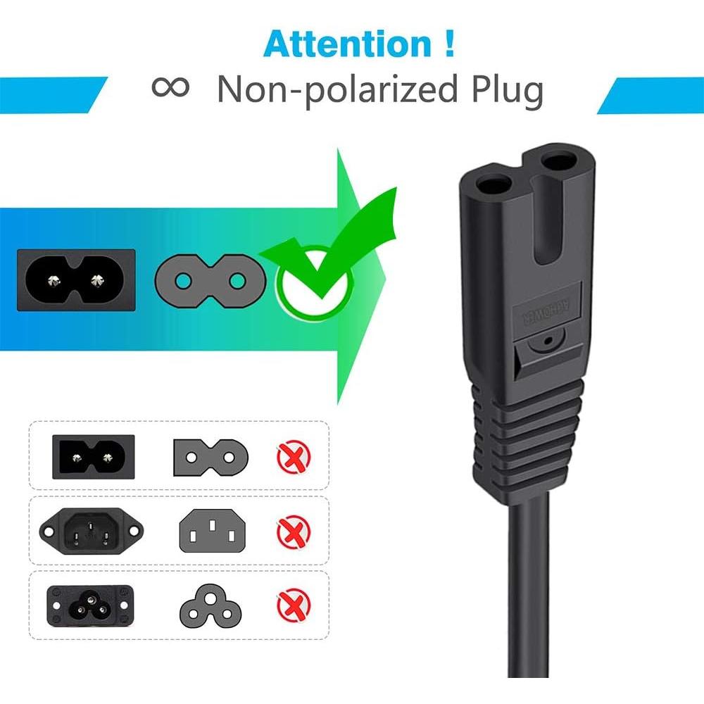 Cable de Alimentación 1.83m ACHOWER para Sonos SUB, Beam, Playbar