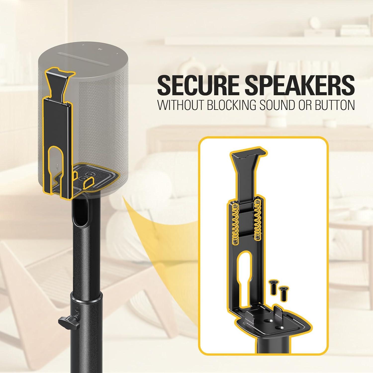 Soporte de Altavoz Mounting Dream para Sonos Era 100, One, SL, Ajustable 82.5-106.7 cm