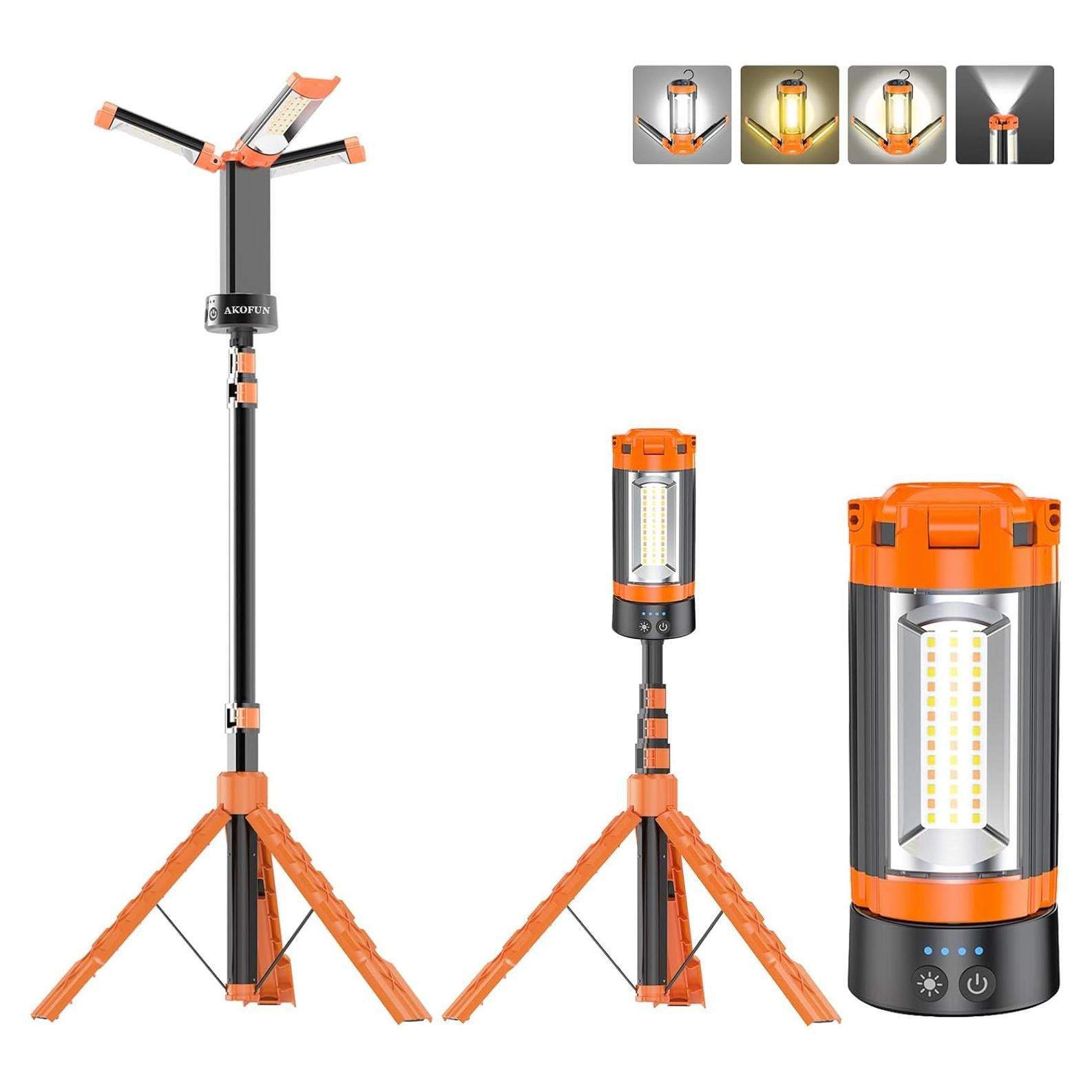 Luz de Camping Recargable AKOFUN 12000mAh 10000 Lúmenes 200 cm