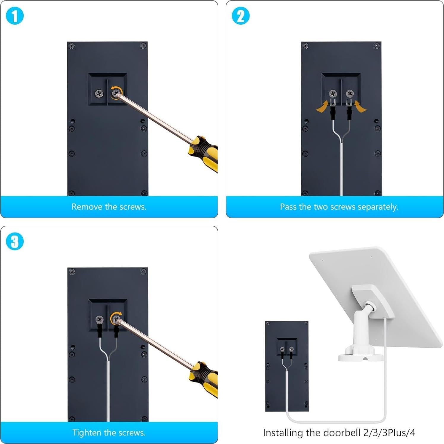 Panel Solar DEHKATA 6W para Ring Video Doorbell 2, 3, 4