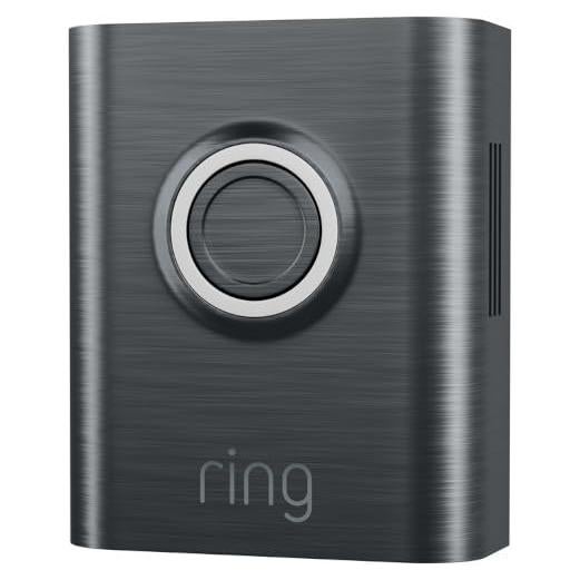 Ring Metallic Interchangeable Faceplate for Doorbells - Battery Doorbell Plus, Battery Doorbell Pro - Brushed Graphite