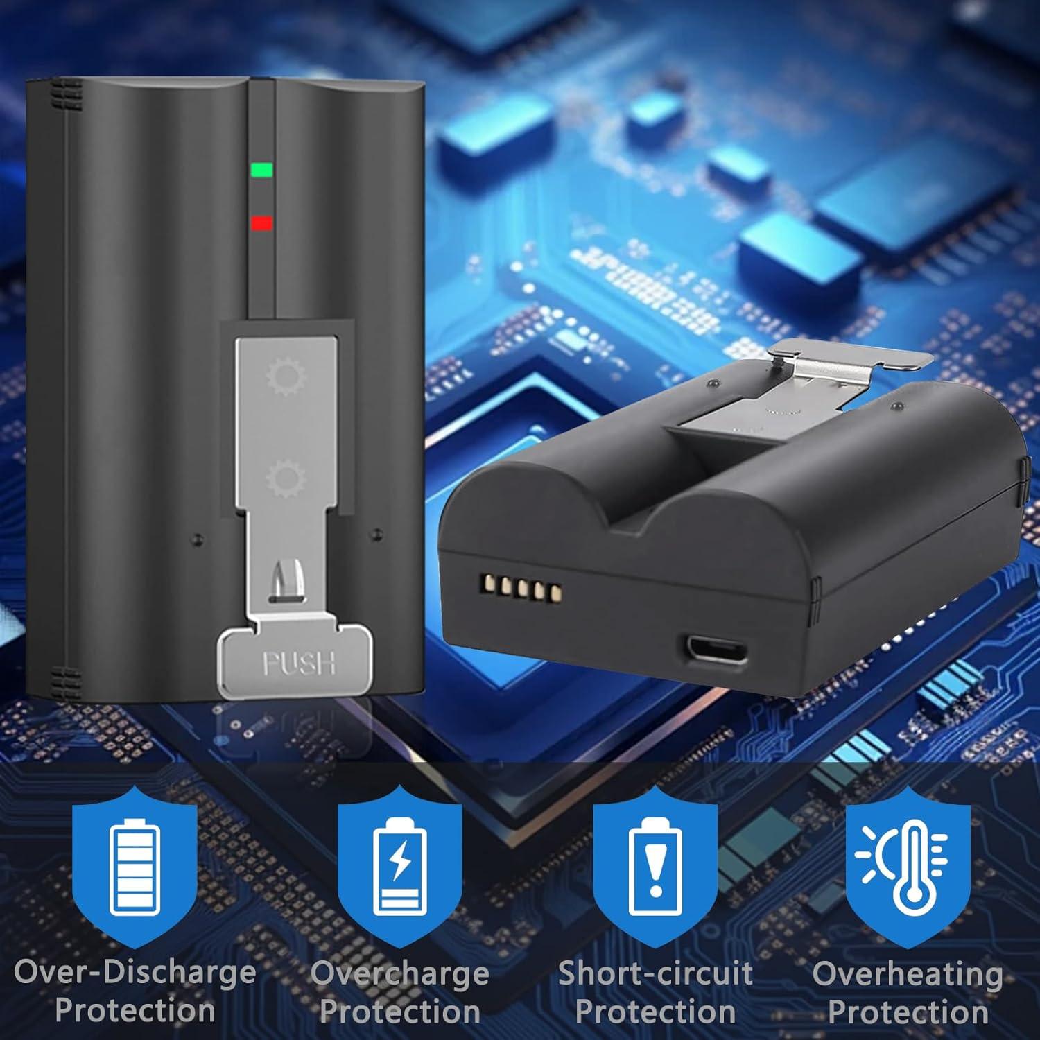 2 Baterías Recargables 6040mAh para Timbre Ring y Cámaras