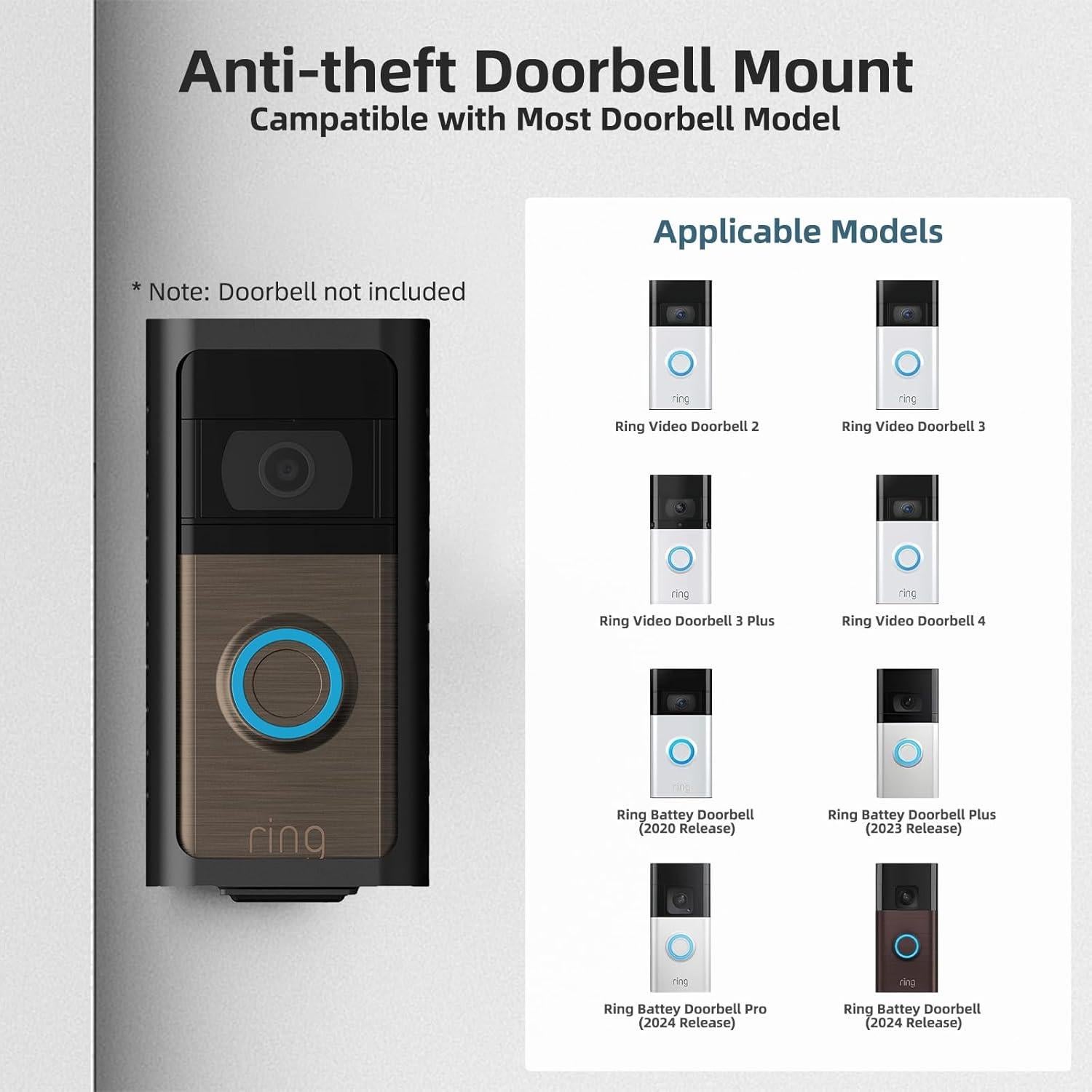 Soporte adhesivo para timbre Ring Video Doorbell - USUAUU