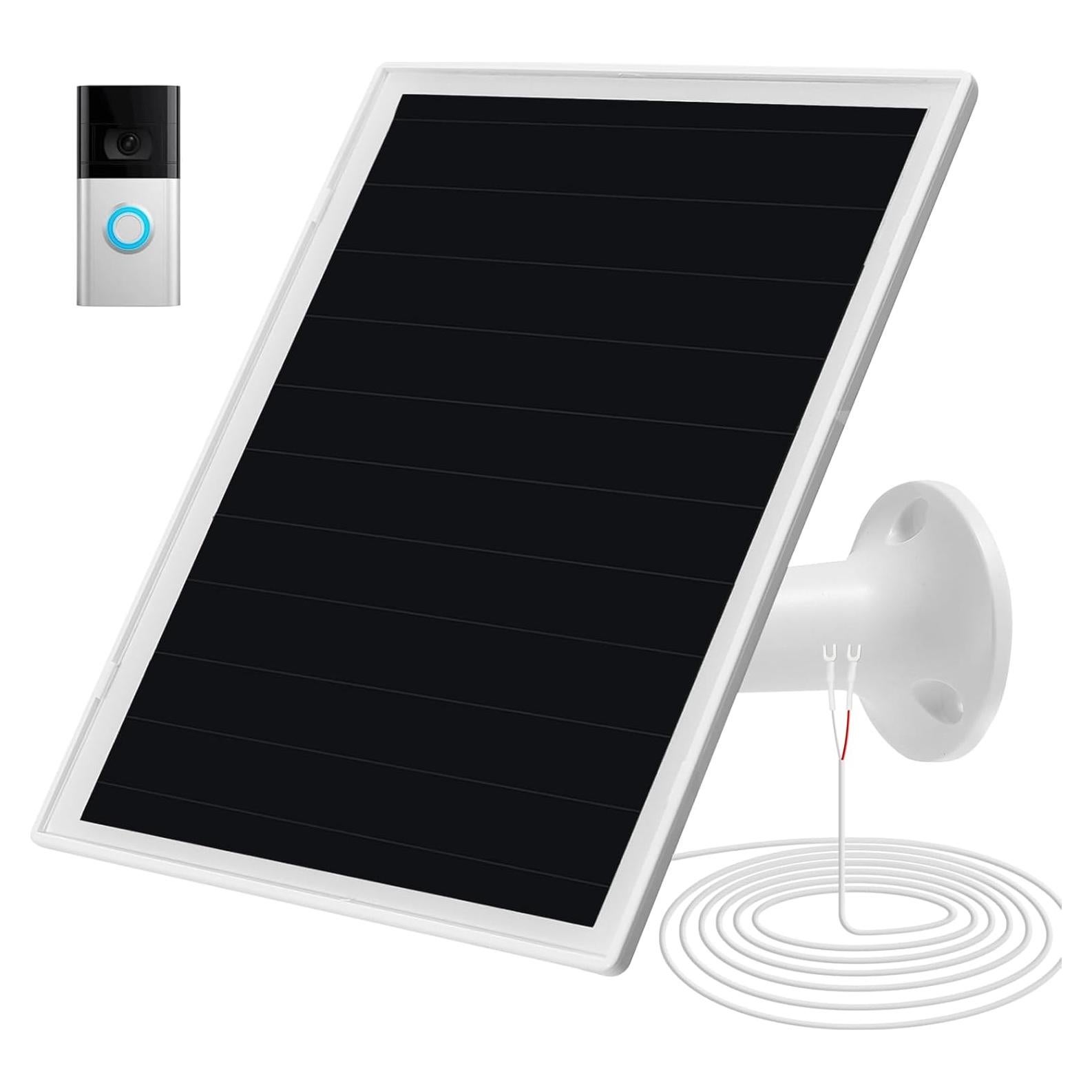 Cargador Solar Impermeable para Timbre Ring 3/3+/4 - 6W