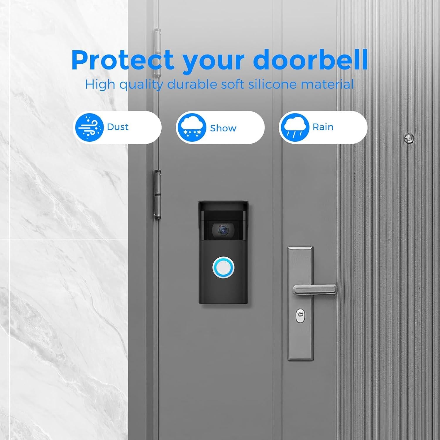 Funda de Silicona SZBAMI para Timbre de Video Ring 2da Gen - Negro