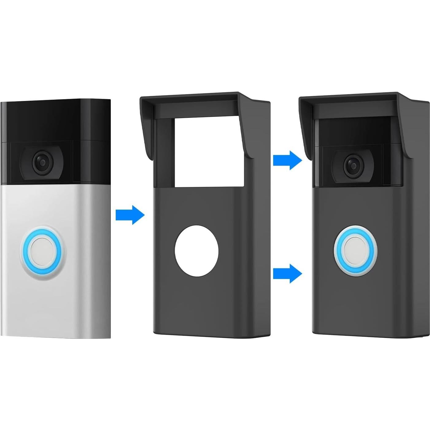 Funda de Silicona SZBAMI para Timbre de Video Ring 2da Gen - Negro