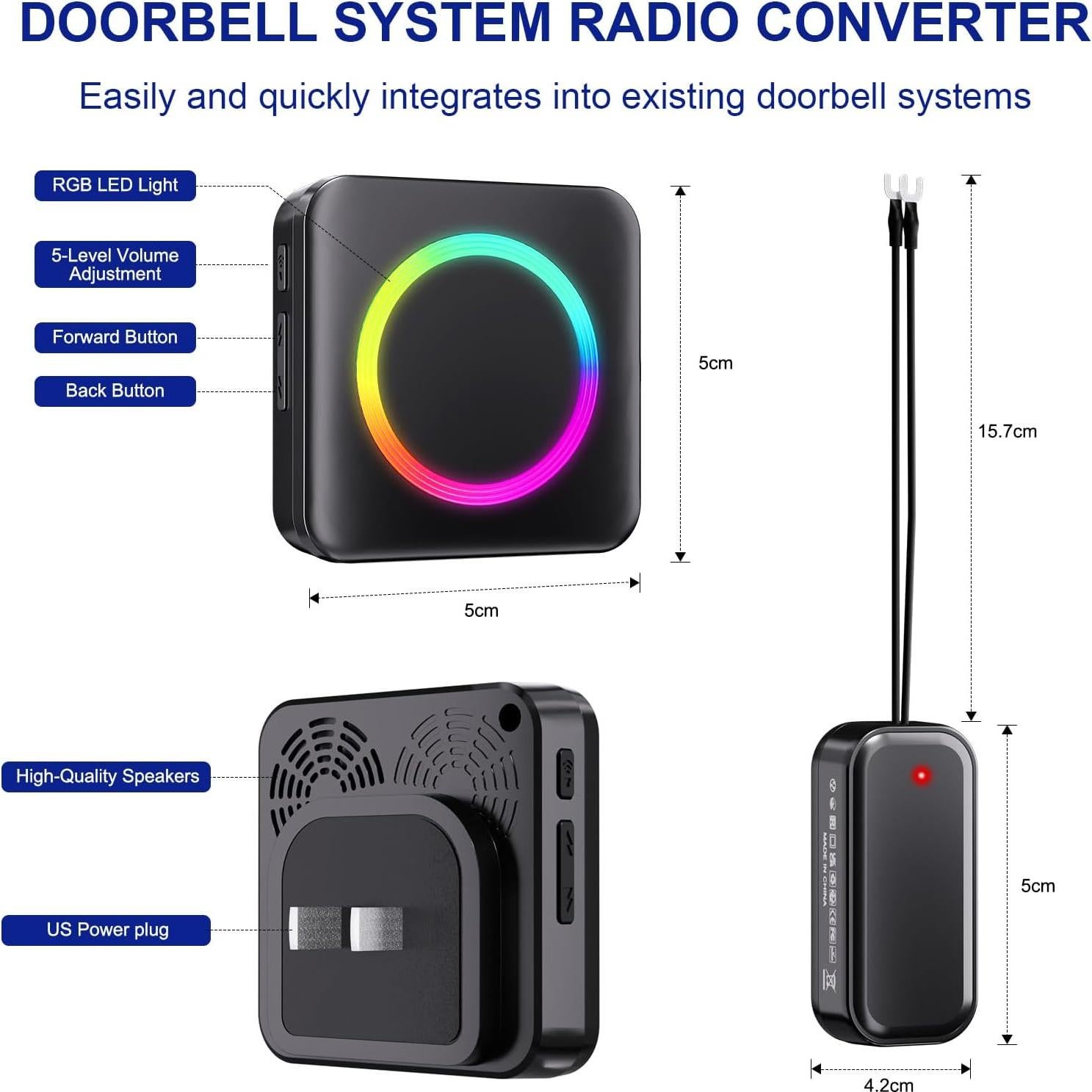Timbre Inalámbrico PHYSEN B22 Compatible con Blink - 1 Extensor