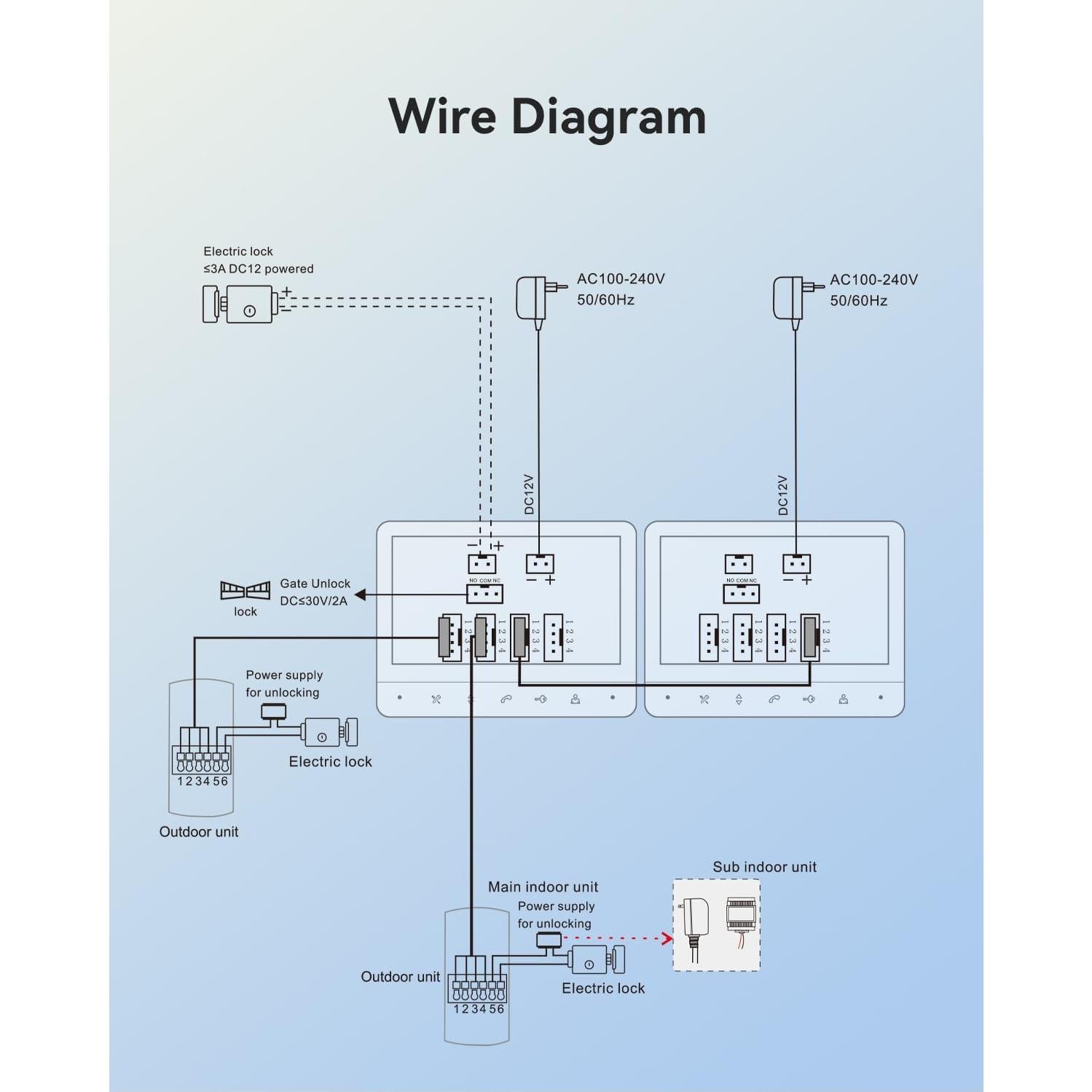 Intercomunicador de Video TMEZON 7" con Cámara y Visión Nocturna