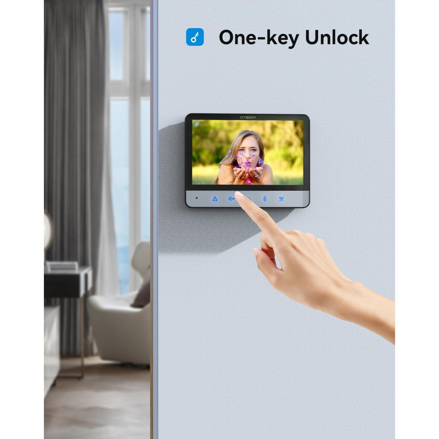 Intercomunicador de Video TMEZON 7" con Cámara y Visión Nocturna