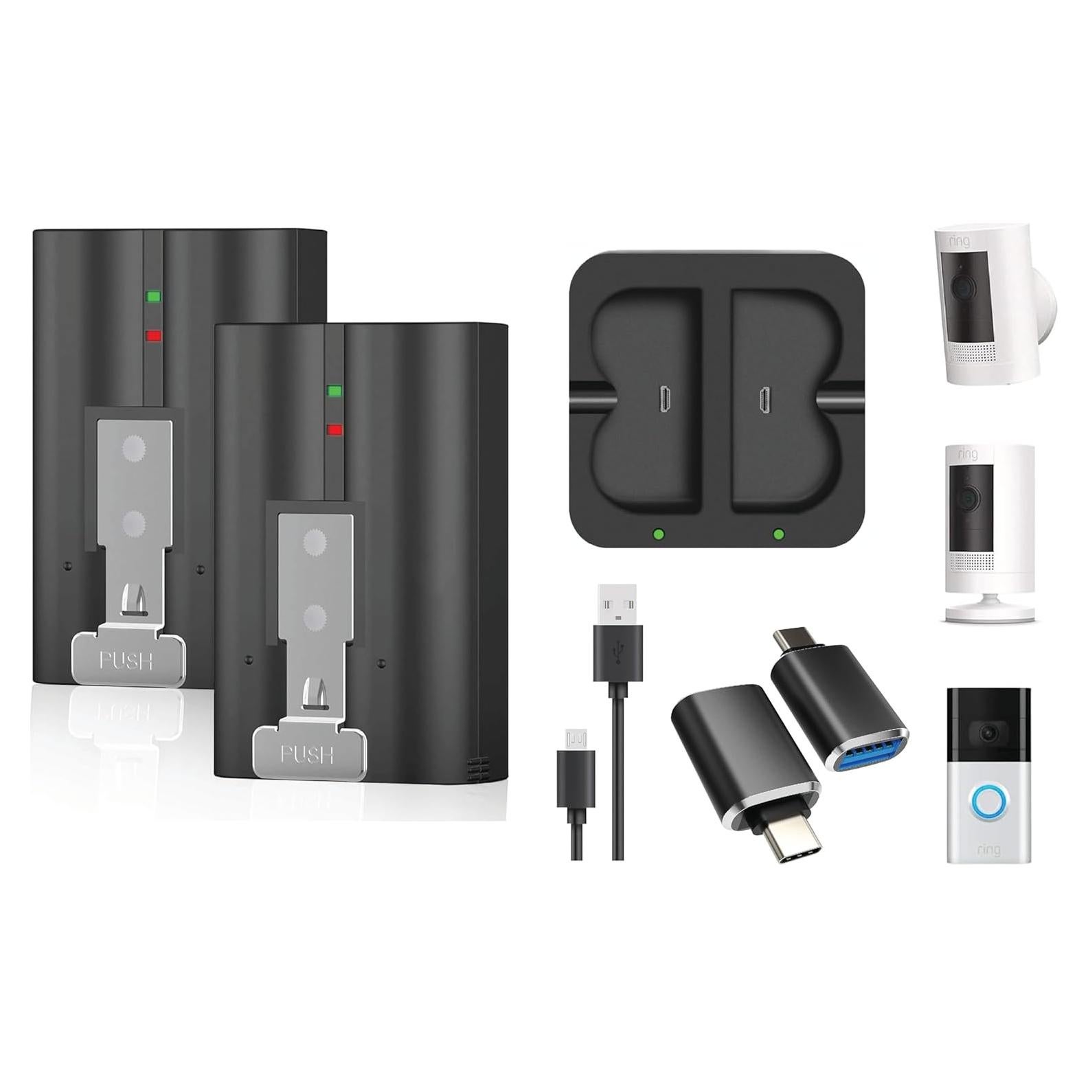 Batería Recargable 6040mAh para Timbre Ring + Estación Carga