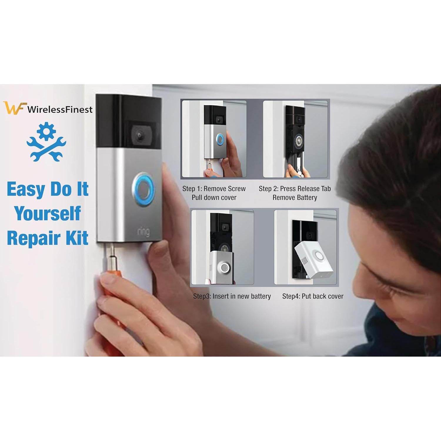 Batería Recargable 6040mAh para Timbre Ring + Estación Carga